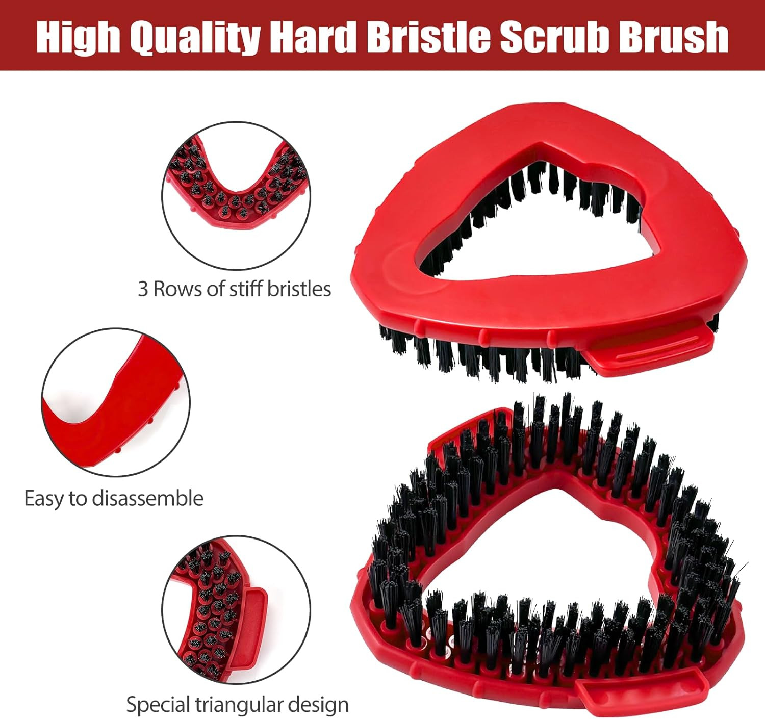 Scrub Brush, 2 Pack Spin Mop Scrub Brush Head Compatible for O Cedar Easywring