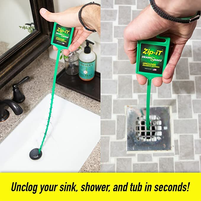ZIP-IT (12 PACK) Clog Removal Drain Snake Cleaner Unclog Your Sink, 25 inch Lg