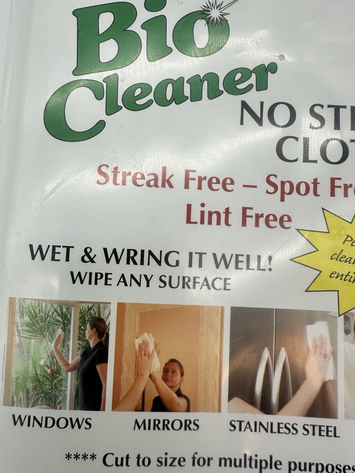 Bio Cleaner Multi Purpose Cleaner Citrus Super Size with No Streak Cloth 17.5oz