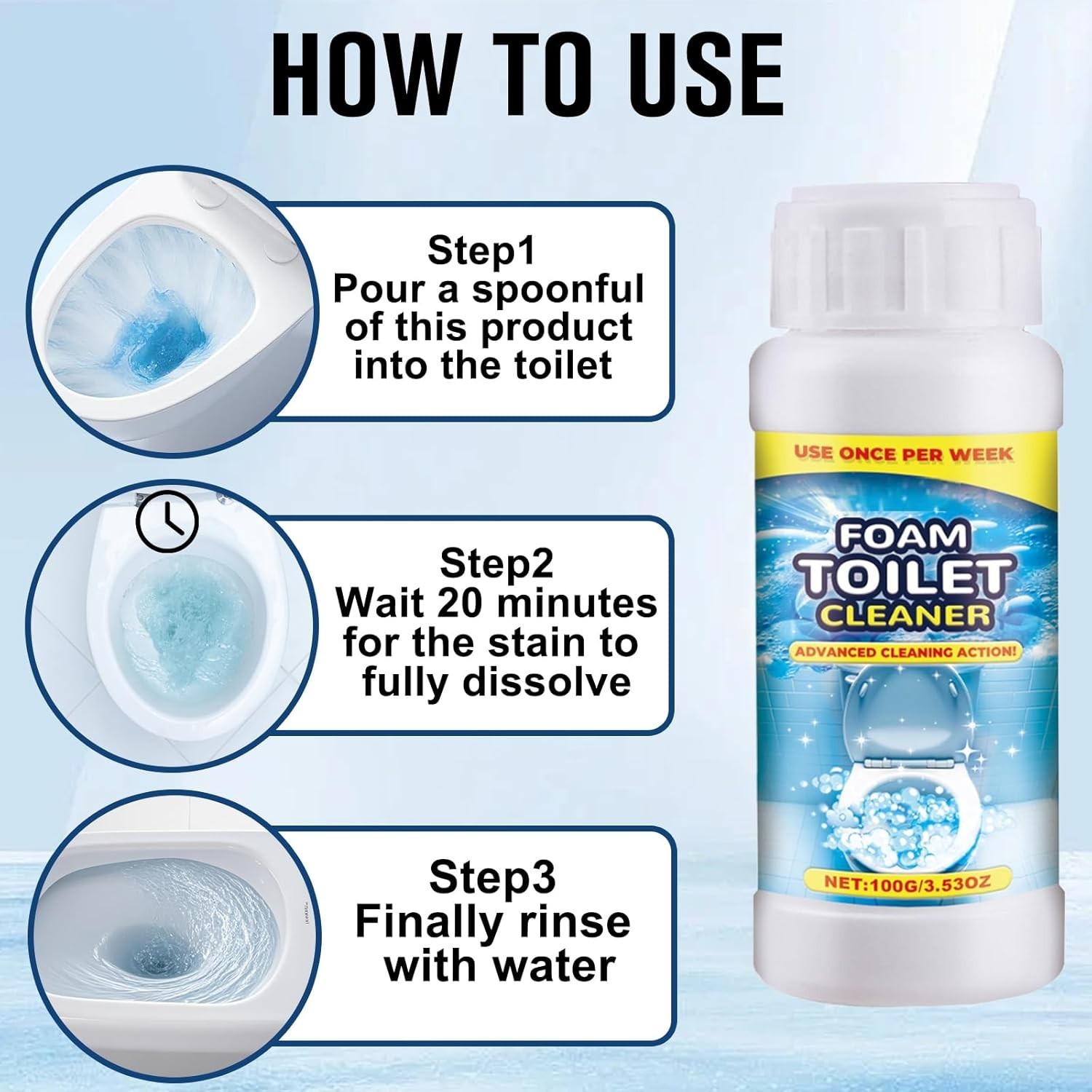 Foam Toilet Cleaner, 2025 NewToilet BowlCleaner, Advanced Toilet Cleaner for …