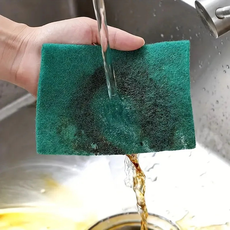 10-200Pcs Scrub Pads Household Kitchen Oil Removal Dishwashing Pot Pads Scratch