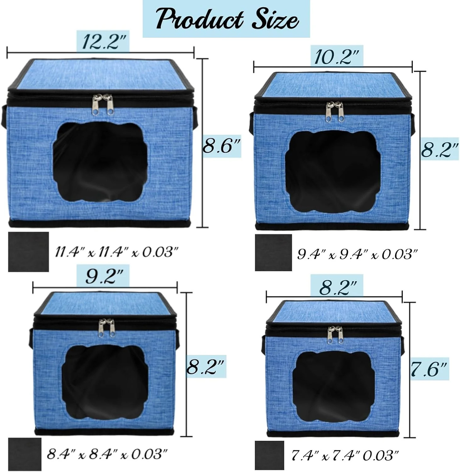4 Sizes China Storage Containers with 48 Pieces Felt Divider | Hard Shell Plates