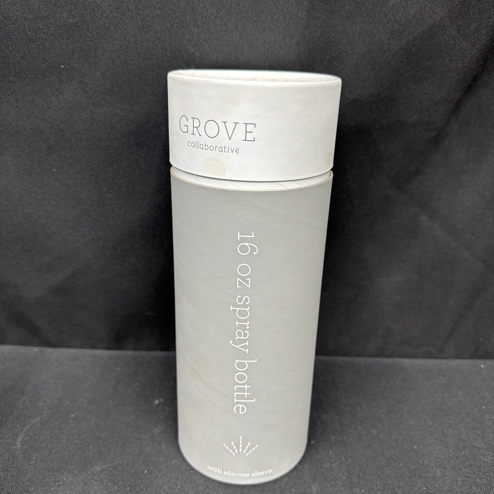 Grove Collaborative 16oz Glass Spray Bottle With Gray Silicone Sleeve New
