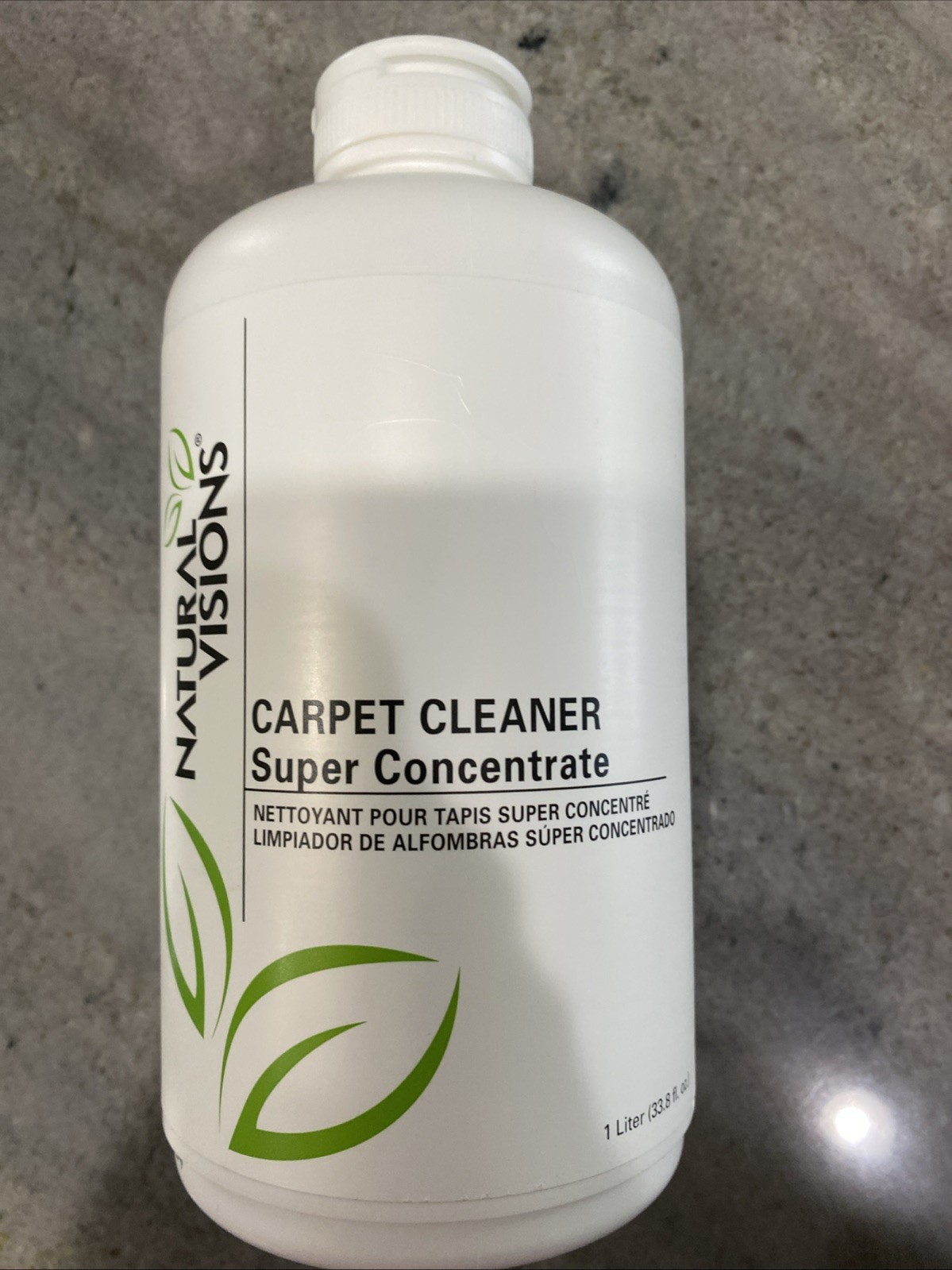 New Sealed Natural Visions Carpet Cleaner 1 L/33.8 oz Super Concentrated 502584
