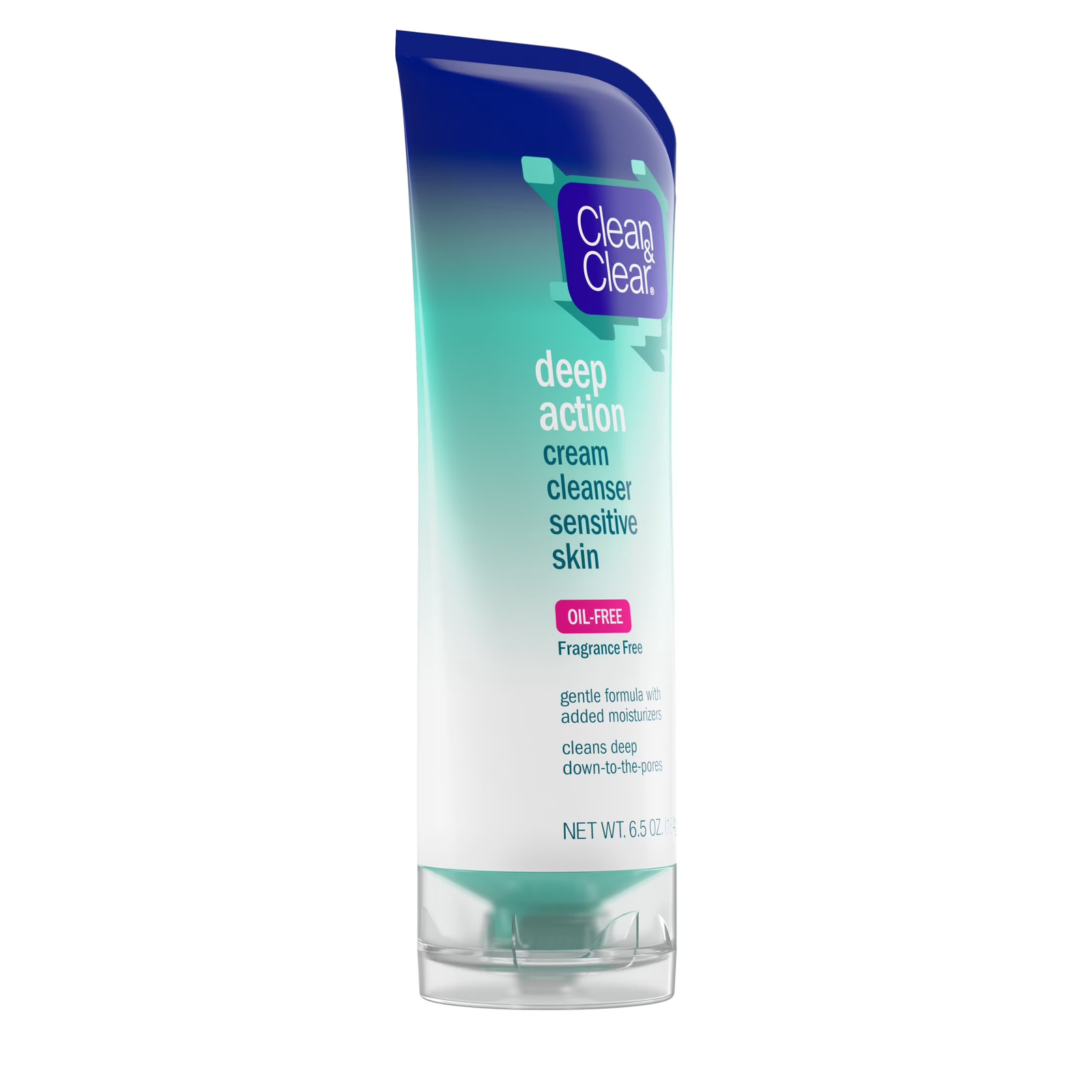 Clean & Clear Oil-Free Deep Action Cream Facial Cleanser, 6.5 oz