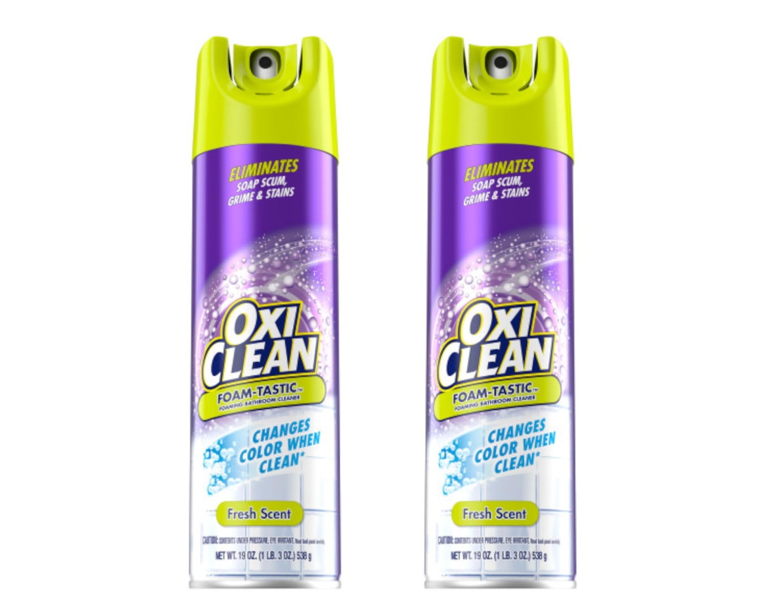 Kaboom Foam Tastic Cleaner with OxiClean Fresh Scent 19 oz Pack of 2