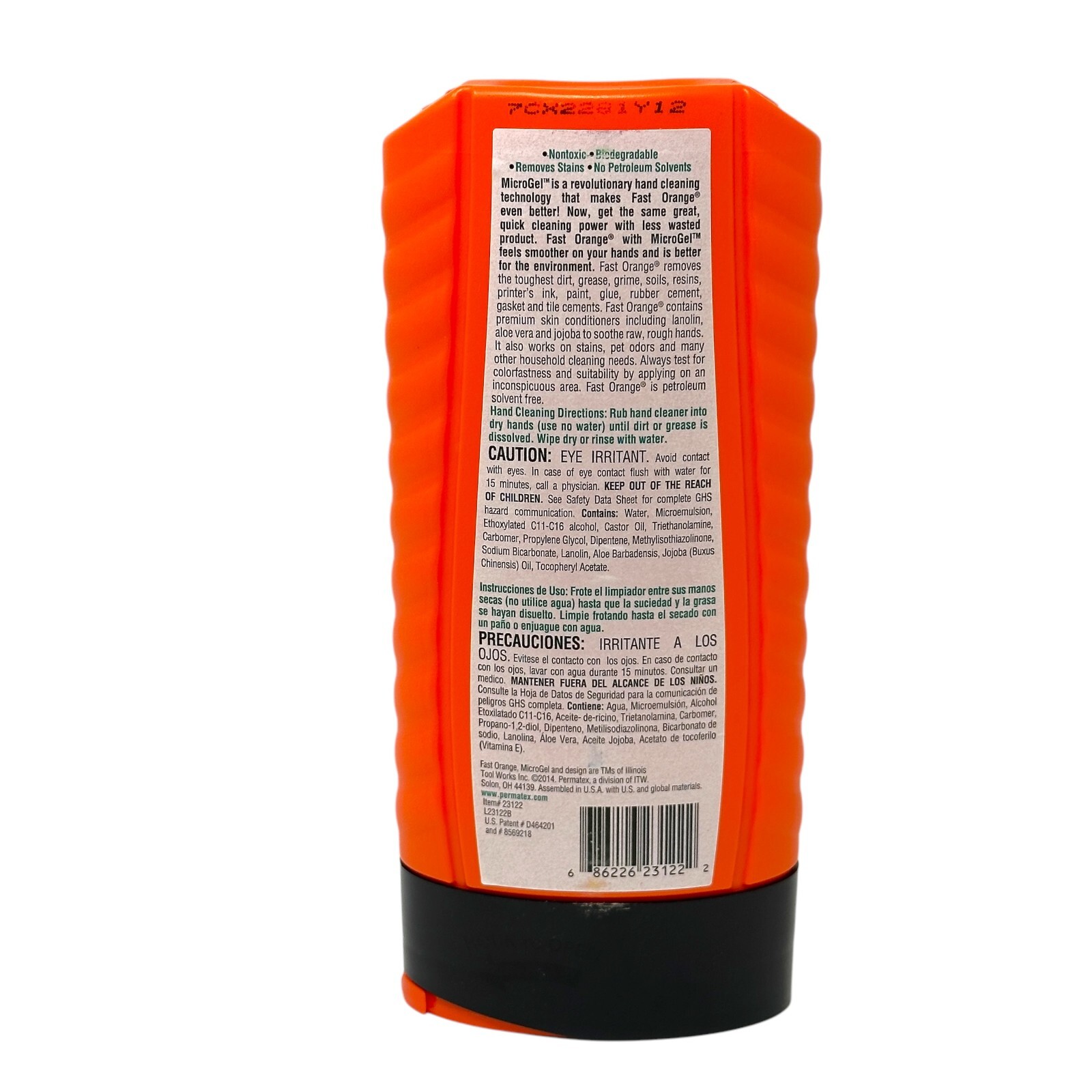 Permatex 23122 Fast Orange Smooth Lotion Hand Cleaner 15 fl oz – Pack of 12