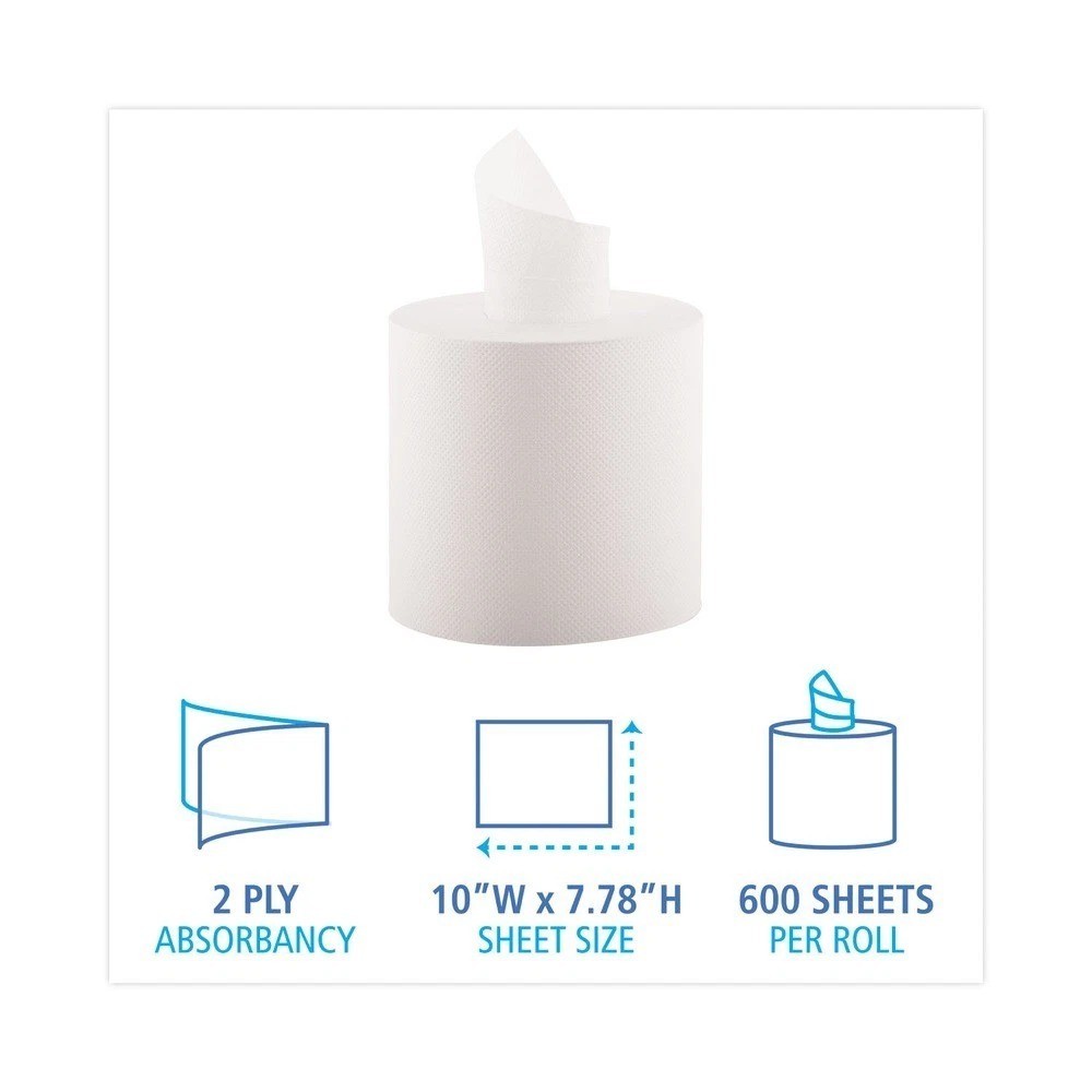 Boardwalk 6400 7.87″ x 10″ 2Ply Center-Pull Hand Towels – WHT (6/Carton) New