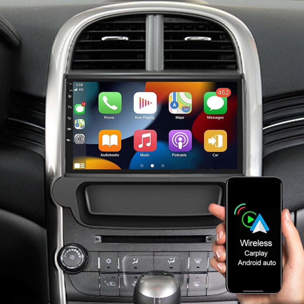 2+32G Android 13 9″ Wireless Carplay GPS Backup Cam Chevrolet Malibu 2011-2015