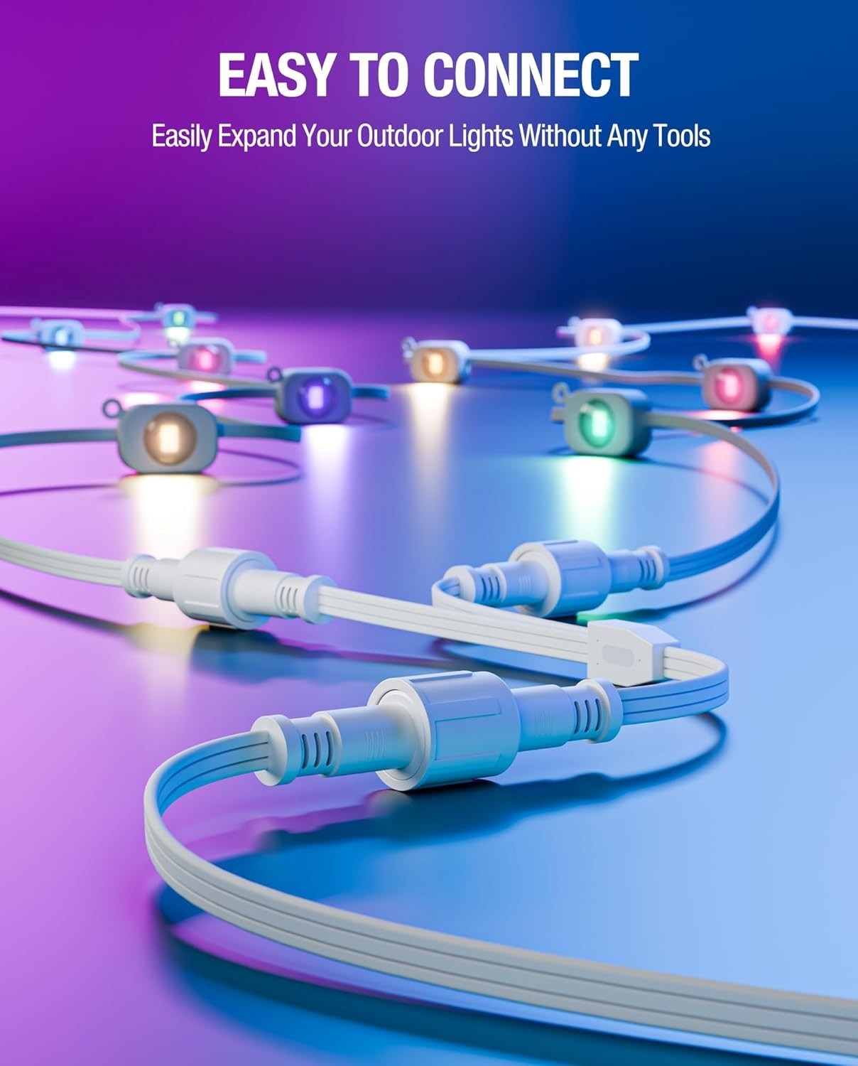 Y-Splitter for Eufy Permanent Outdoor Lights E22, S4 & Linkind HP5, Y-Shaped Ext