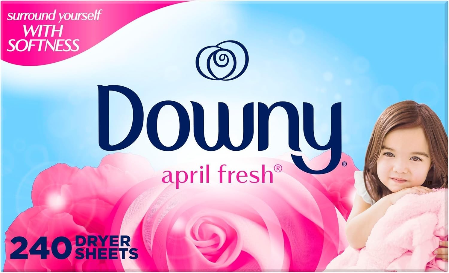 Downy Fabric Softener Dryer Sheets, April Fresh, 240 Count. Static Cling Fighter