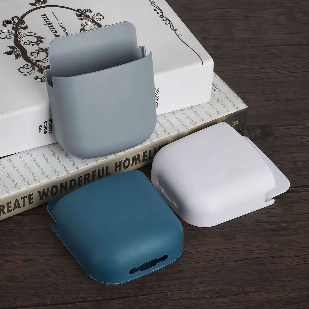 2PCS Wall Mounted Smart TV Remote Control Holder Home Offices Organiser Case