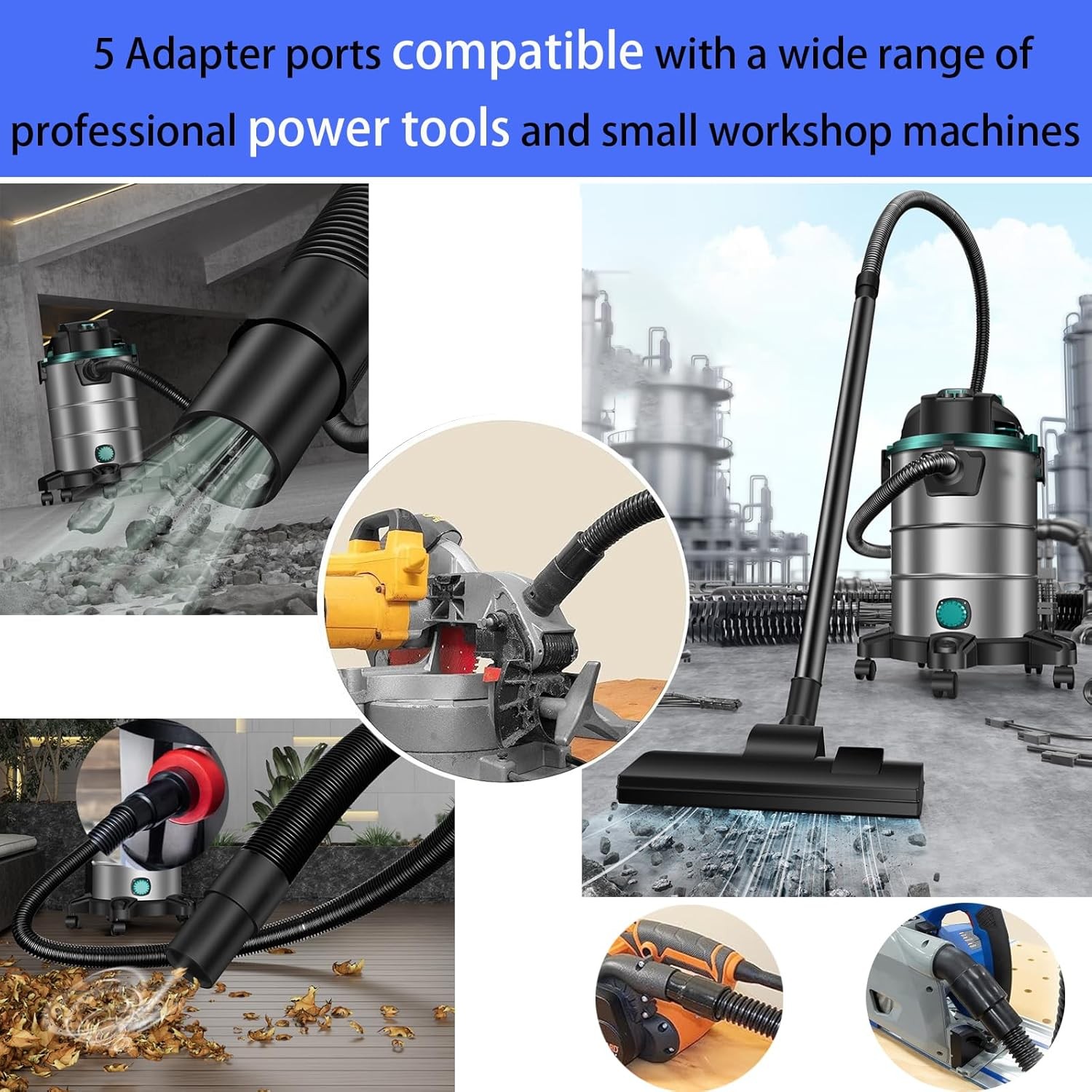 Shop Vacuum Dust Collection Hose Kit, 12 Ft Dust Collection Hose Kit