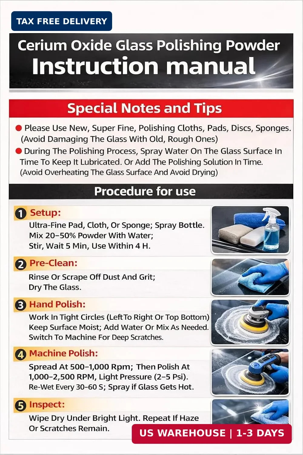 200Ml Cerium Oxide Glass Polishing Liquid – Deep Cleaning Glass & Removes Wiper