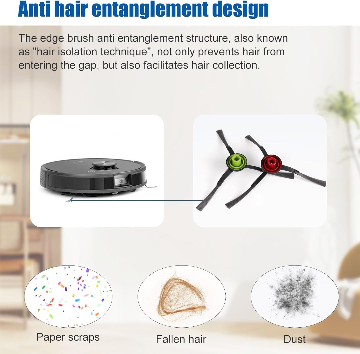 Colorful Replacement Side Brushes for Ecovacs Deebot – 8 Brushes Included