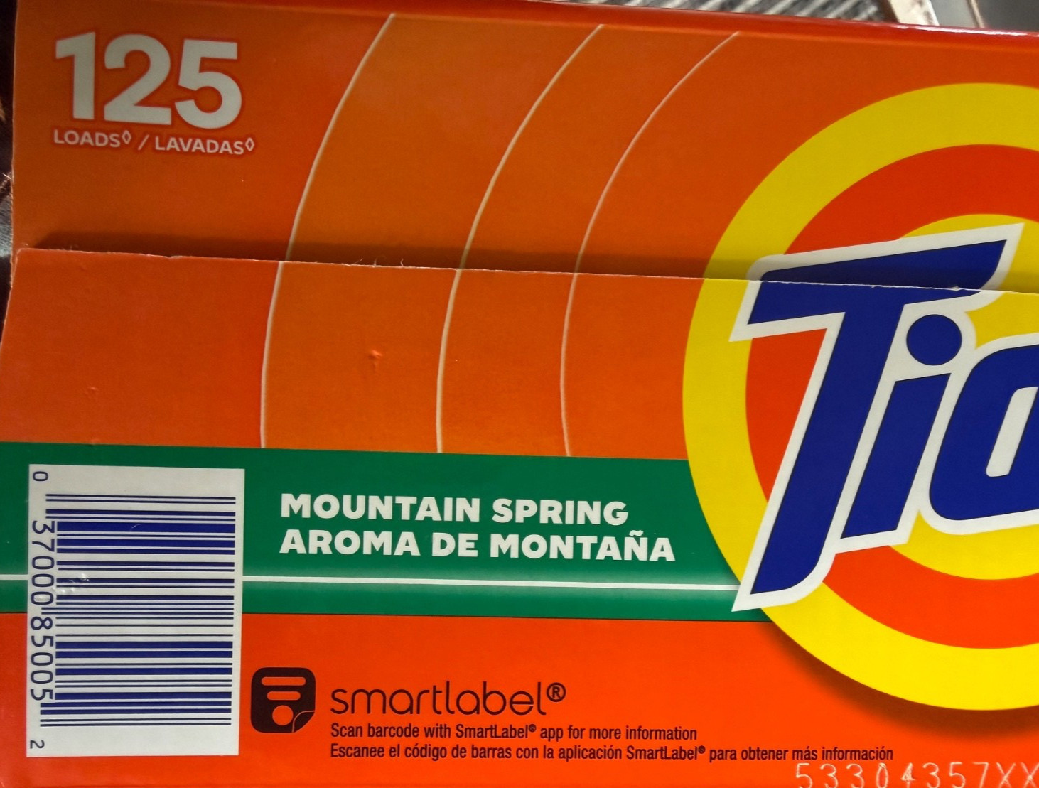 Tide Mountain Spring Clean Dissolve Powder Laundry Detergent 143oz 125 Loads NEW