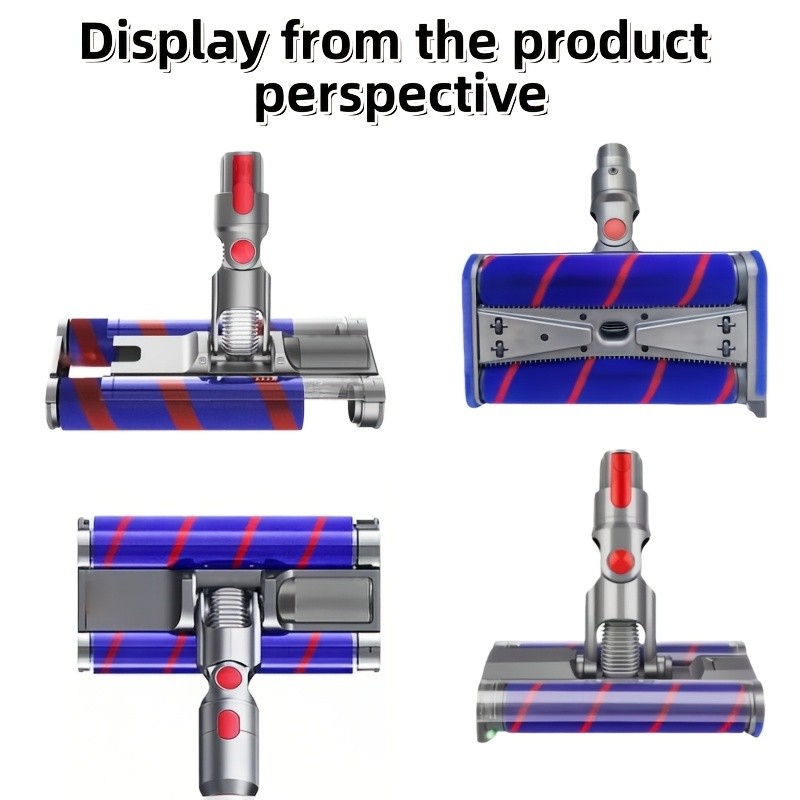 Soft Roller Brush Head for Dyson V7 V8 V10 V11 V15 Vacuum Cleaner with LED Light