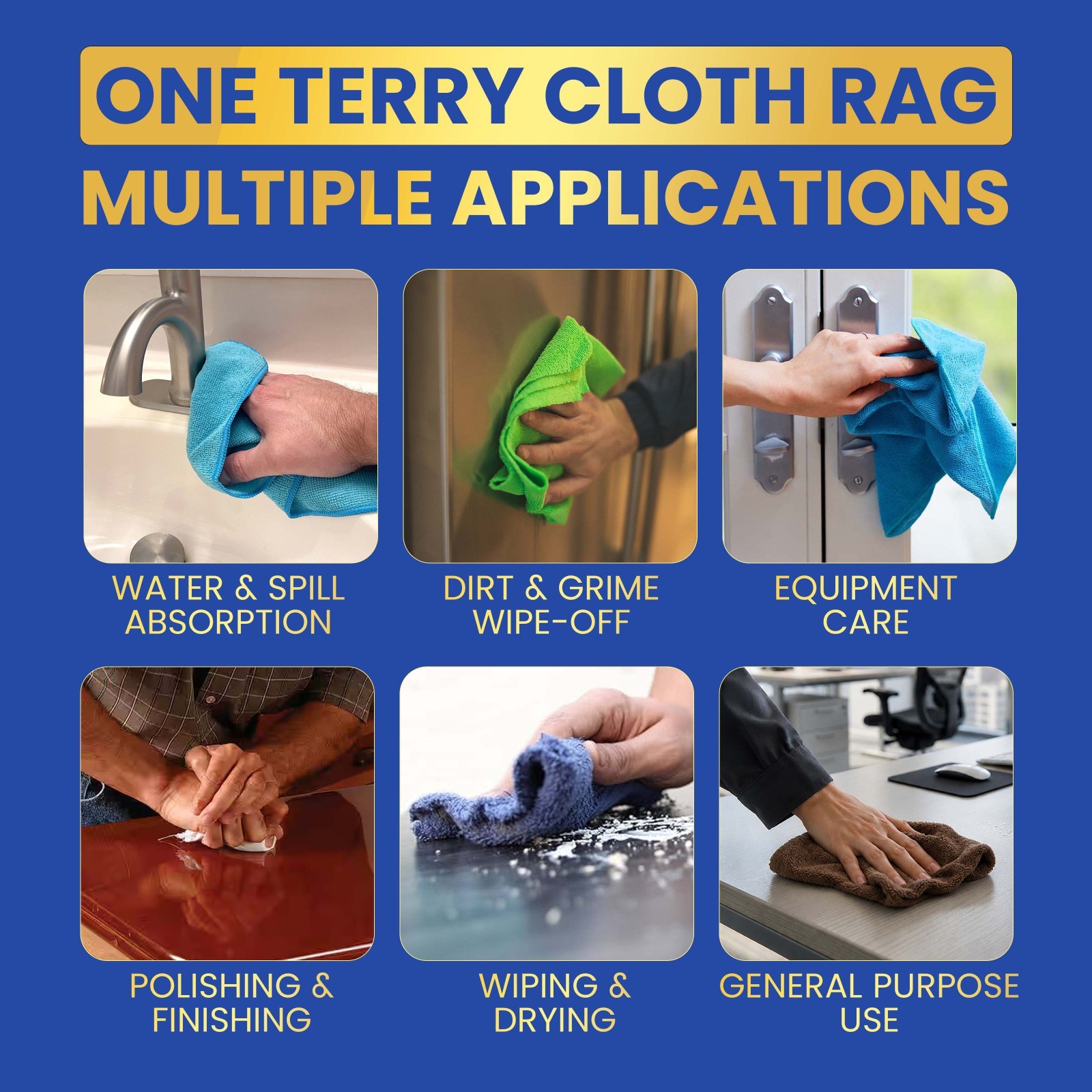 New Colored Terry Towel Rags 50 LB Box – Bulk Industrial Cleaning Shop Rags