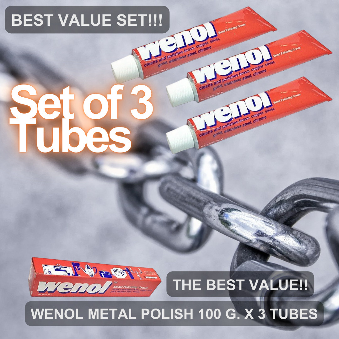 Wenol Metal polishing Cream, Super Value Pack : 100 Grams X 3 Tubes