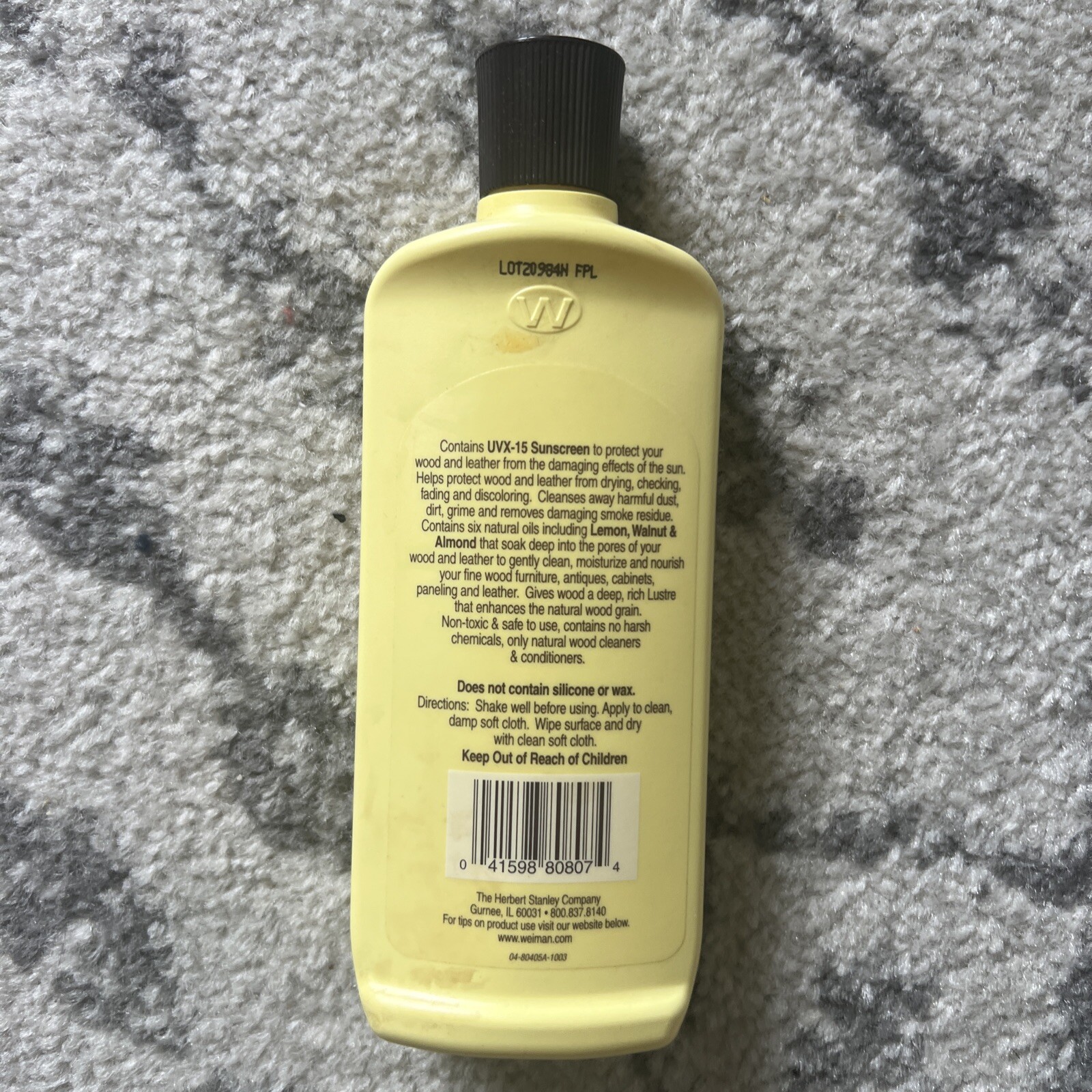 Weiman Furniture Cream with Lemon Oil, 8 fl oz. Discontinued HTF 75% Full Vtg