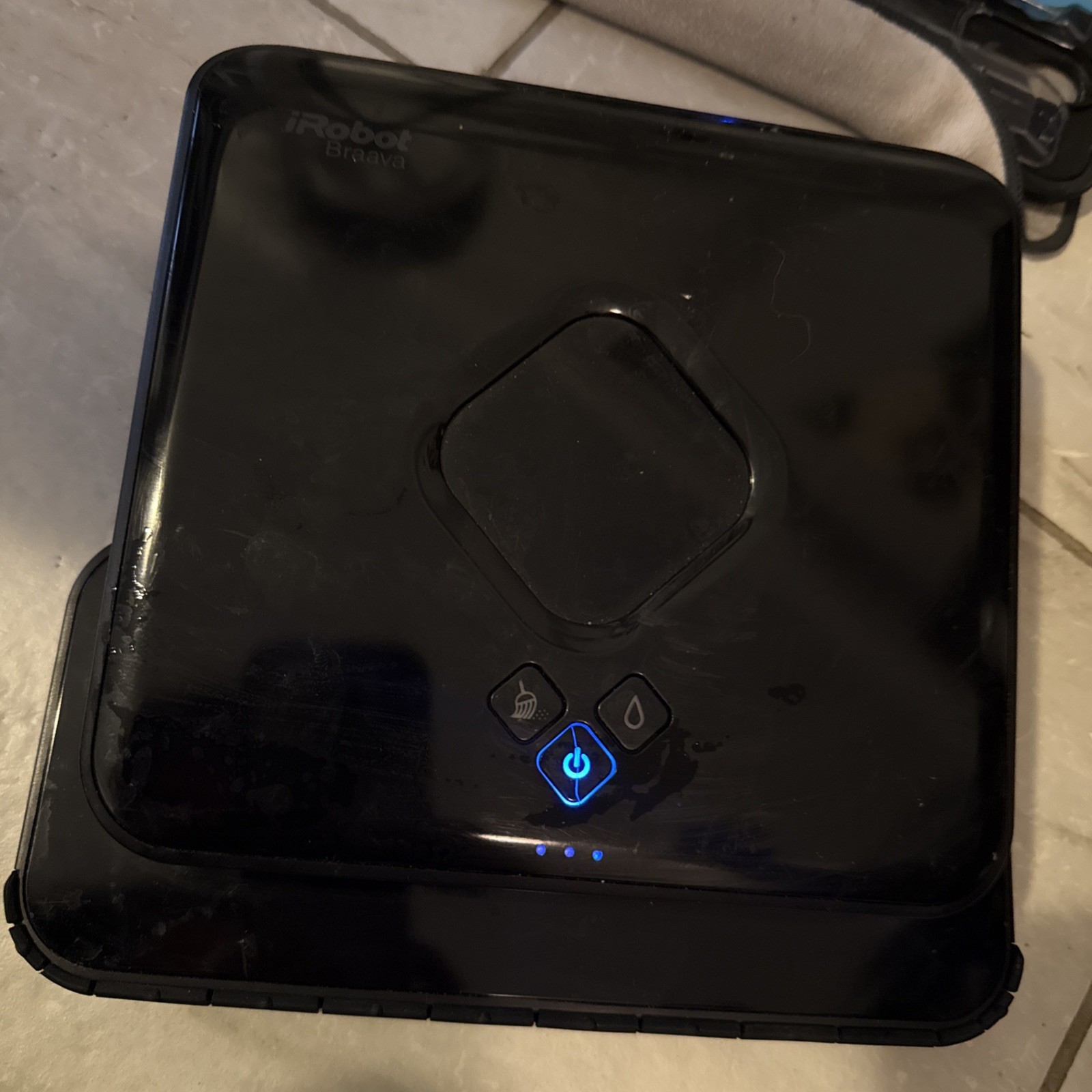iRobot Braava 380 Black Robot Mop & Dock & Plate & Sensor Fast Shipping