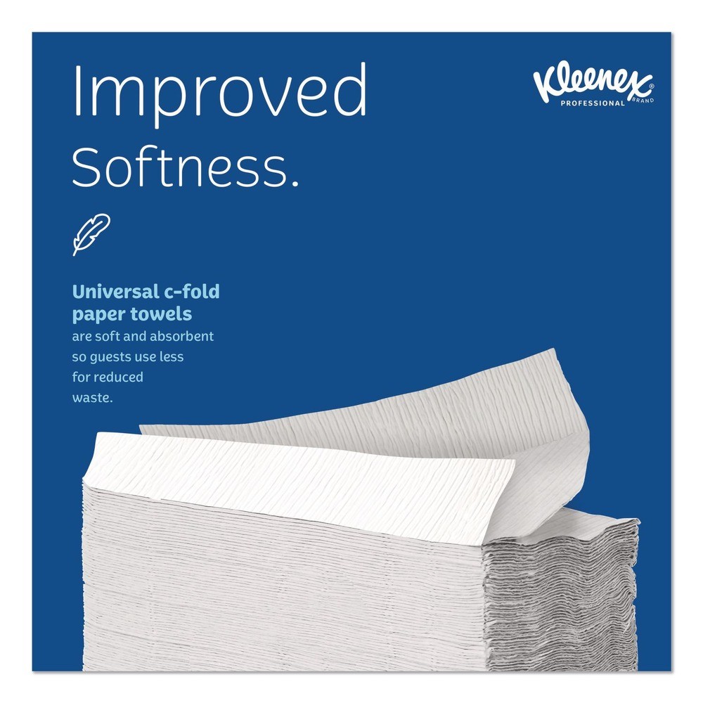 Kleenex 01510 10.13 in. x 13.15 in. 1-Ply C-Fold Paper Towels – WT (2400/CT) New