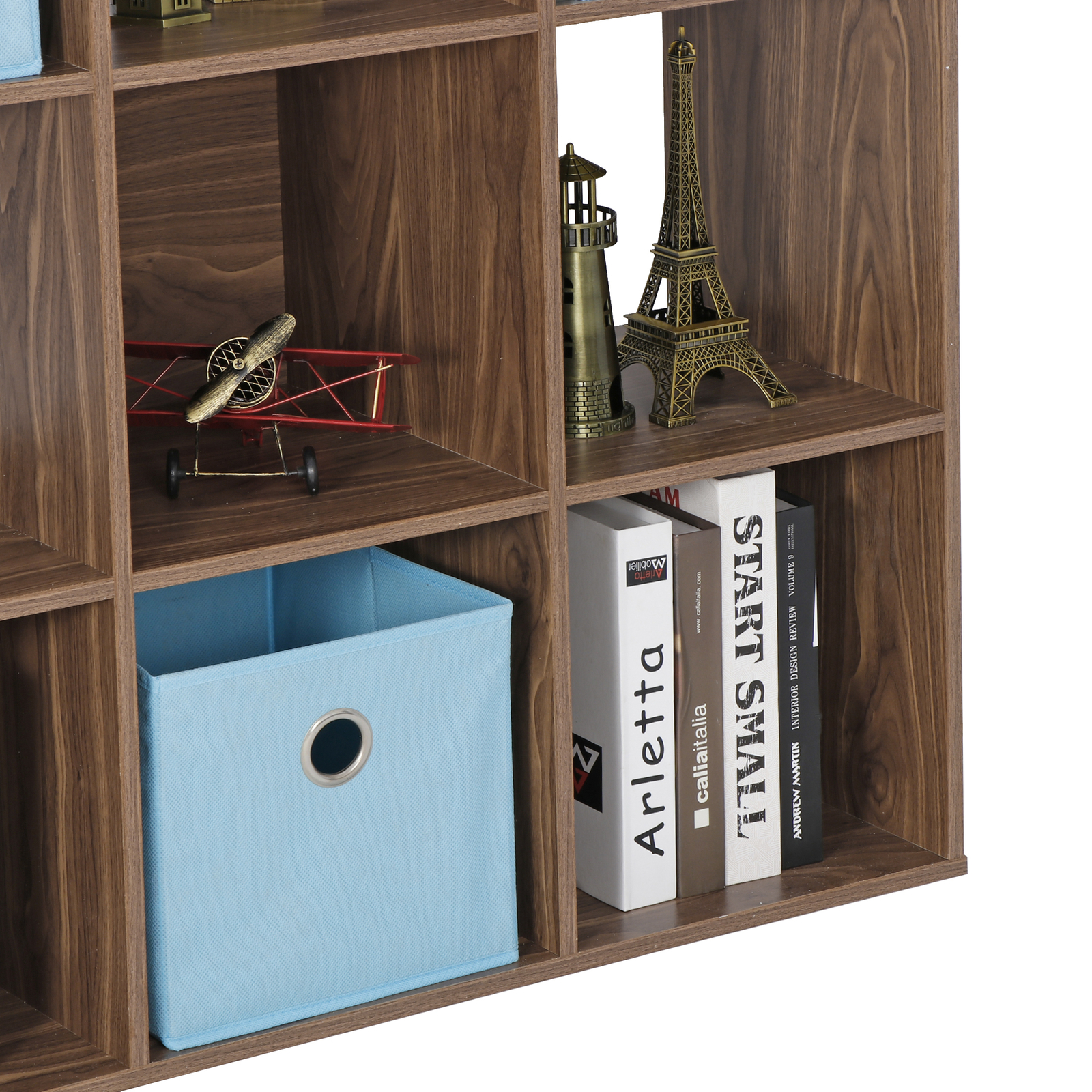 9-Cube Closet Organizer Storage Shelves Save Space Indoor Study Bookshelves