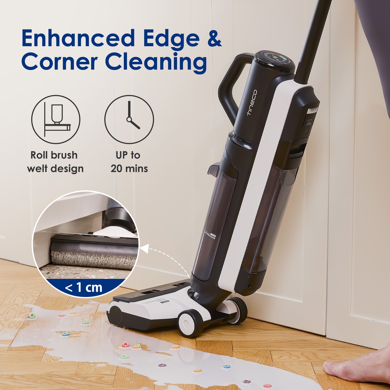Tineco Floor ONE S5 Combo Smart Wet Dry Vacuum Cleaners, 2-in-1 Cordless Vacuum