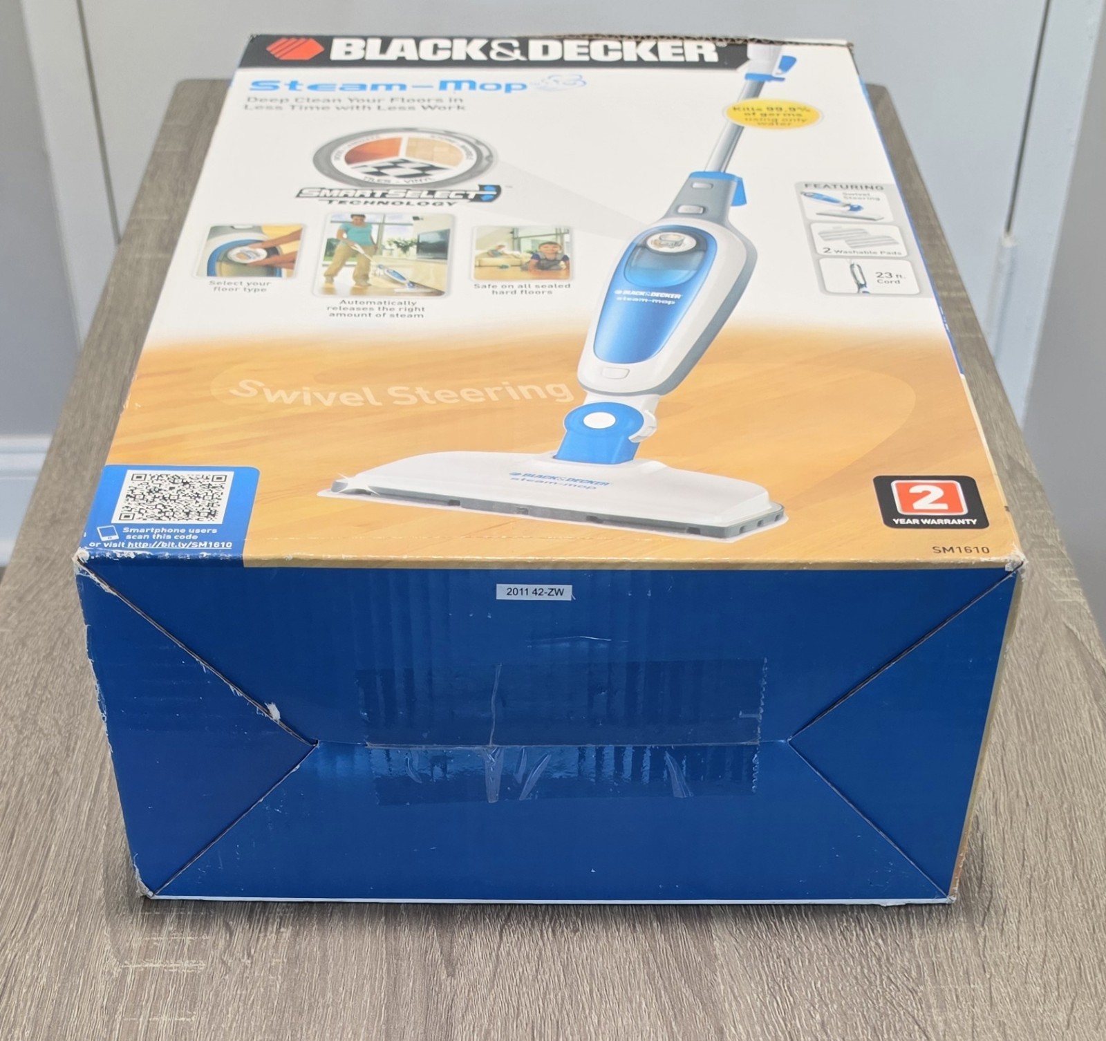 Black+Decker Steam-Mop SmartSelect Technology – 1500W – 23 ft Cord – SM1610