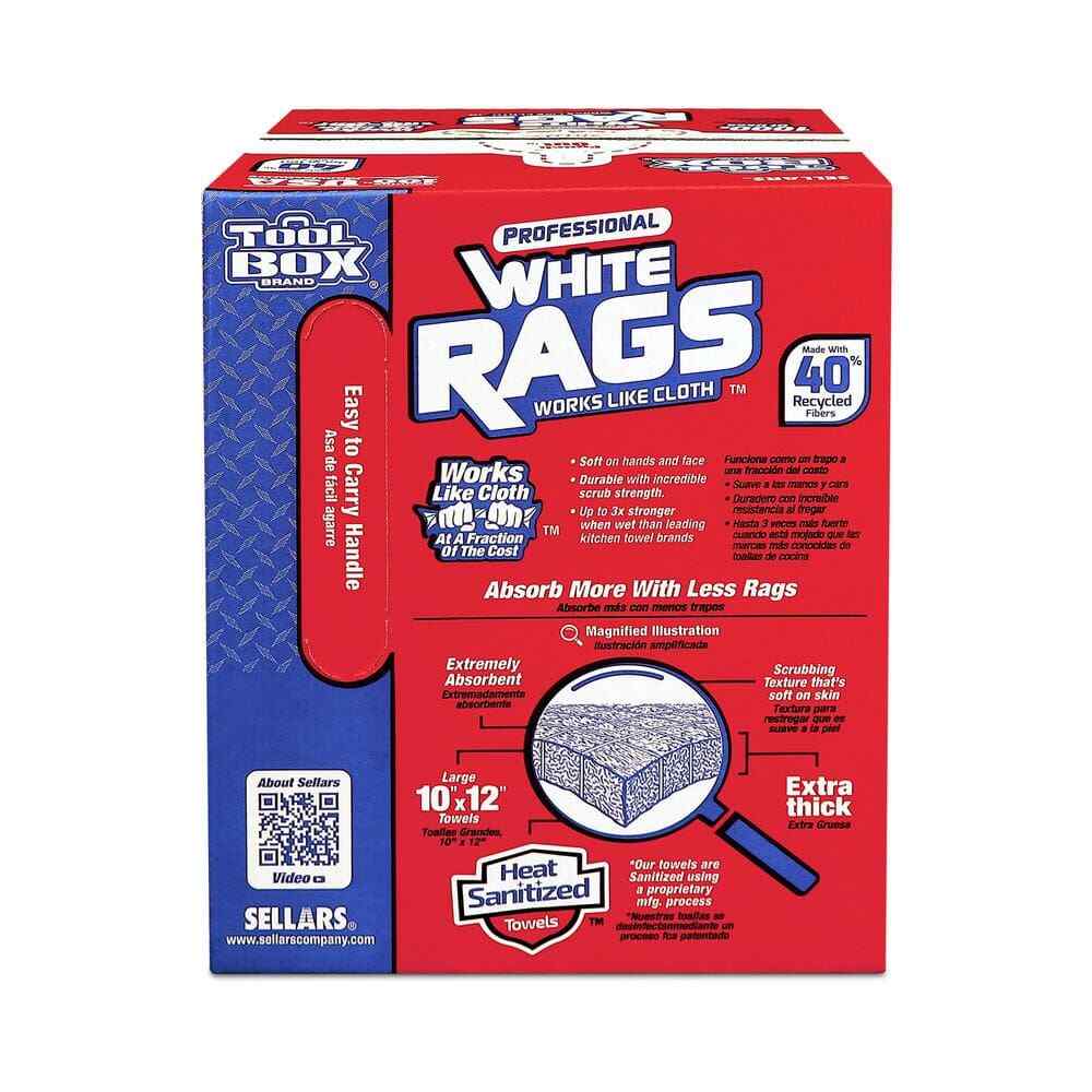 Toolbox Brand Professional White Rags A Box of Cleaning White Rags 200 Count NEW