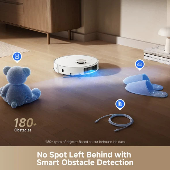 DREAME L50 Ultra Robot Vacuum 19,500Pa Suction Handle High Thresholds – Black