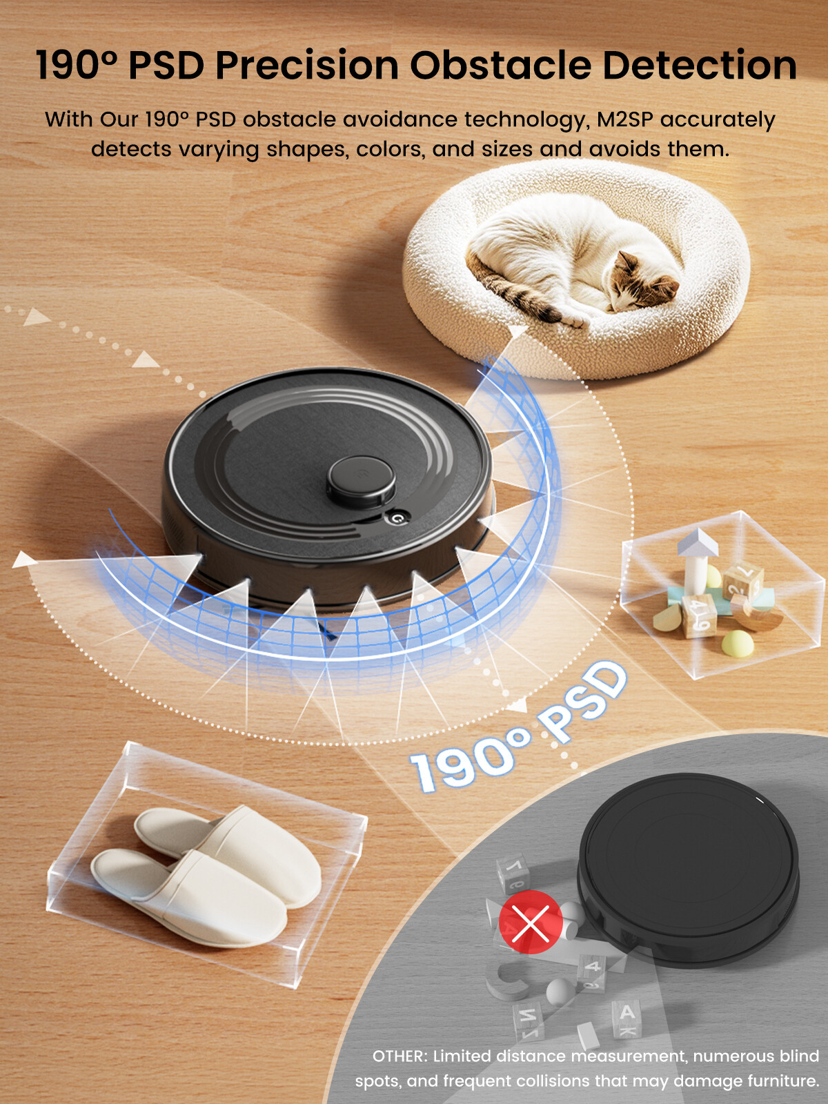 Lefant M2S Pro 7000Pa Robot Vacuum Cleaner Self-Emptying 2.4G/5G Smart Sweeper