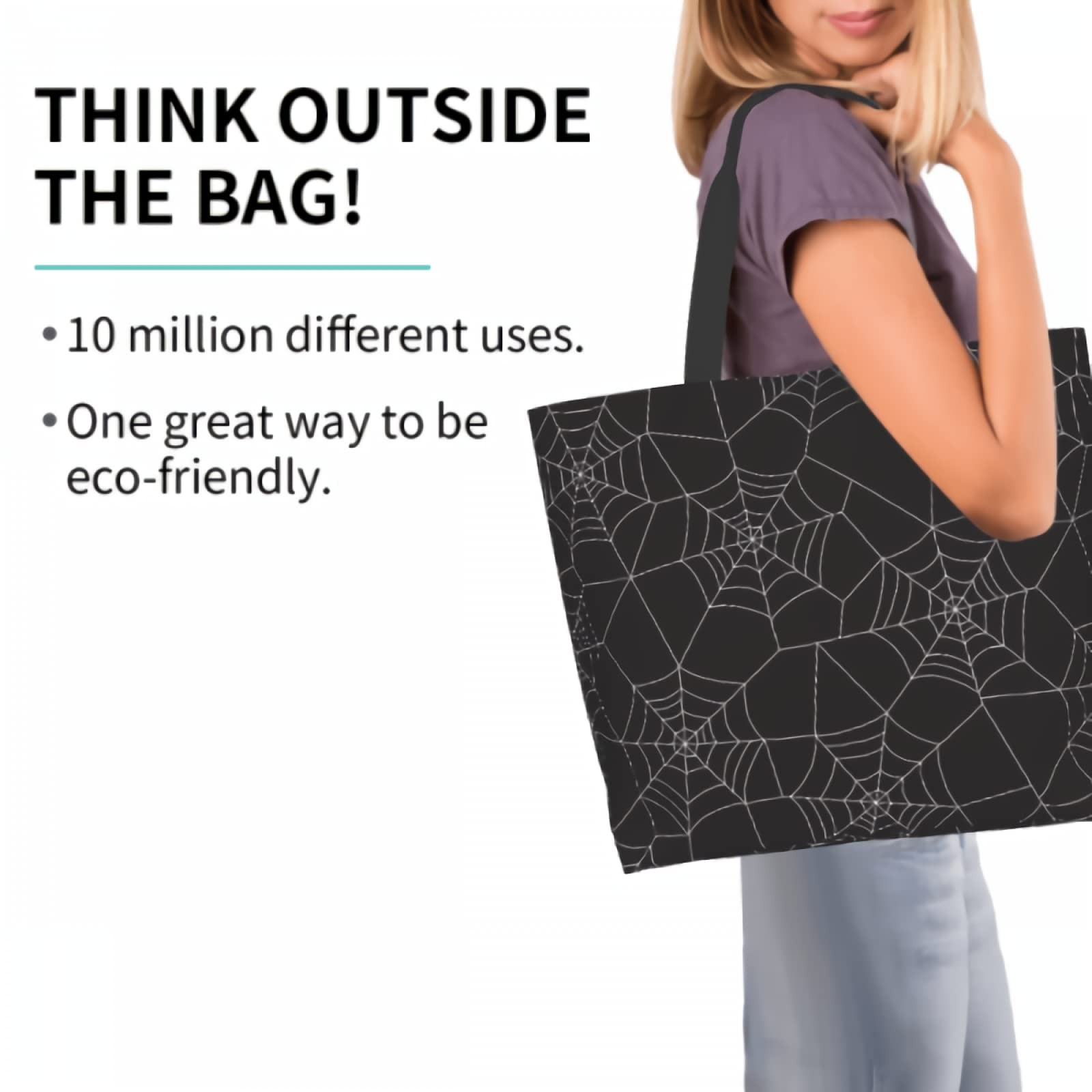 Large Reusable EcoFriendly Shoulder Handbag Portable Storage Shopping Tote