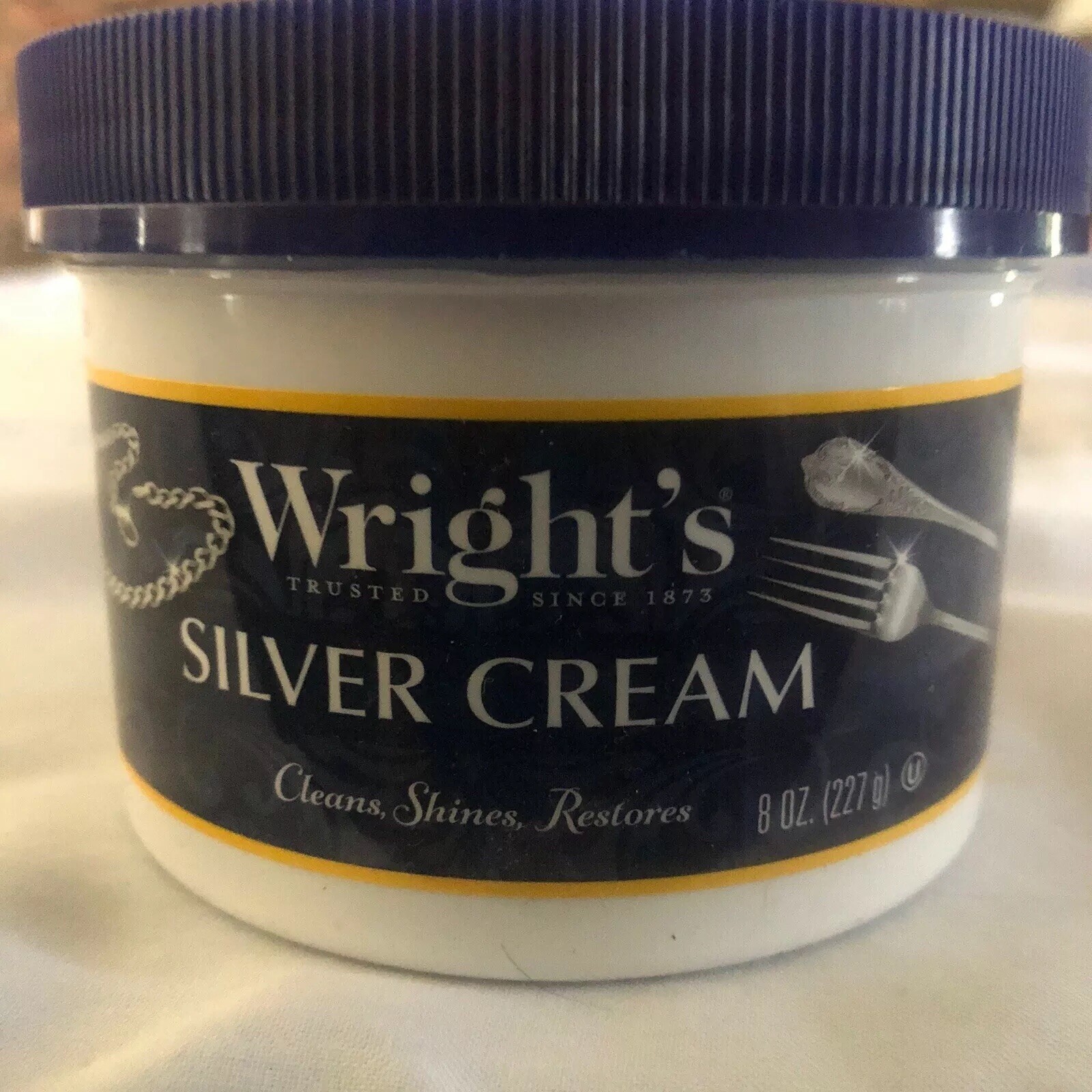 Wright’s Silver Cleaner and Polish Cream 8 Ounce Ammonia Free Gently Clean Metal