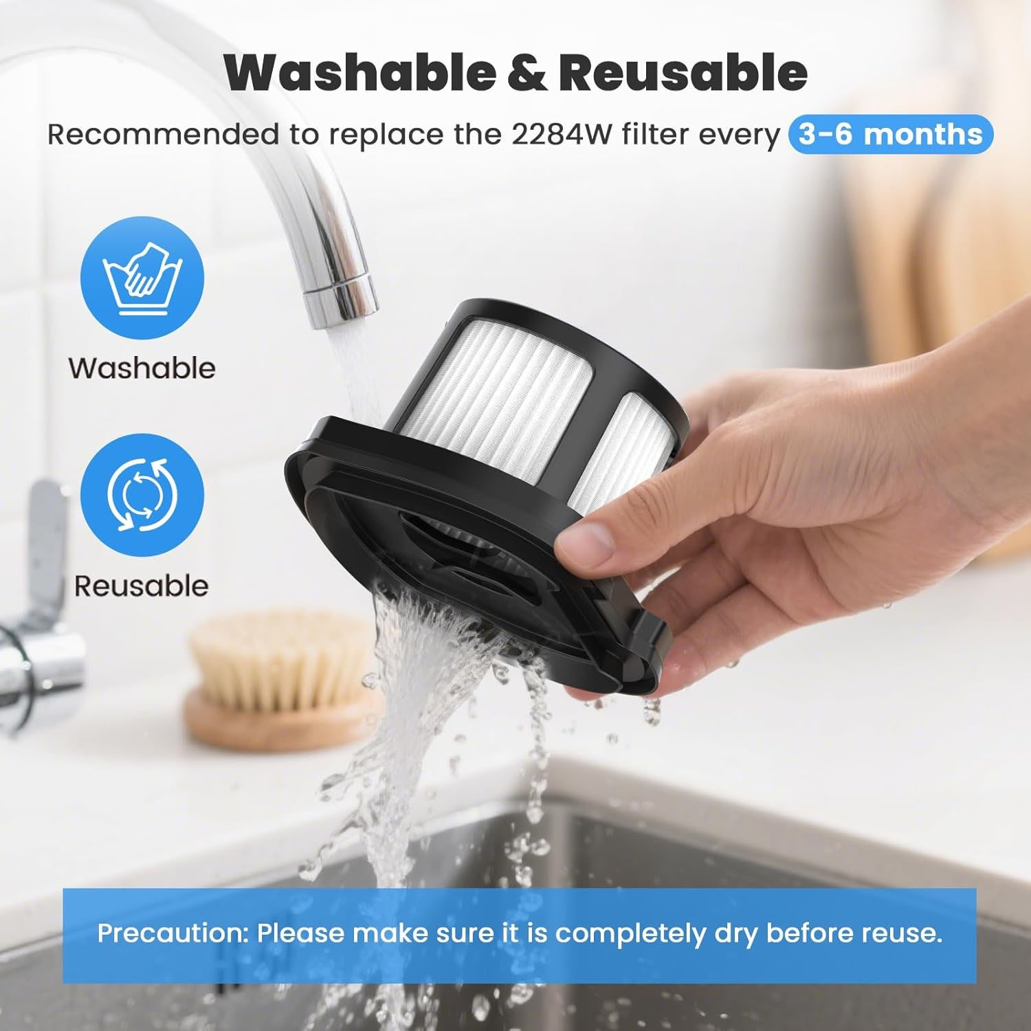 HEPA Filter Replacement for Bissell Pet Hair Eraser Hand Vacuum 2389 2390 2284W