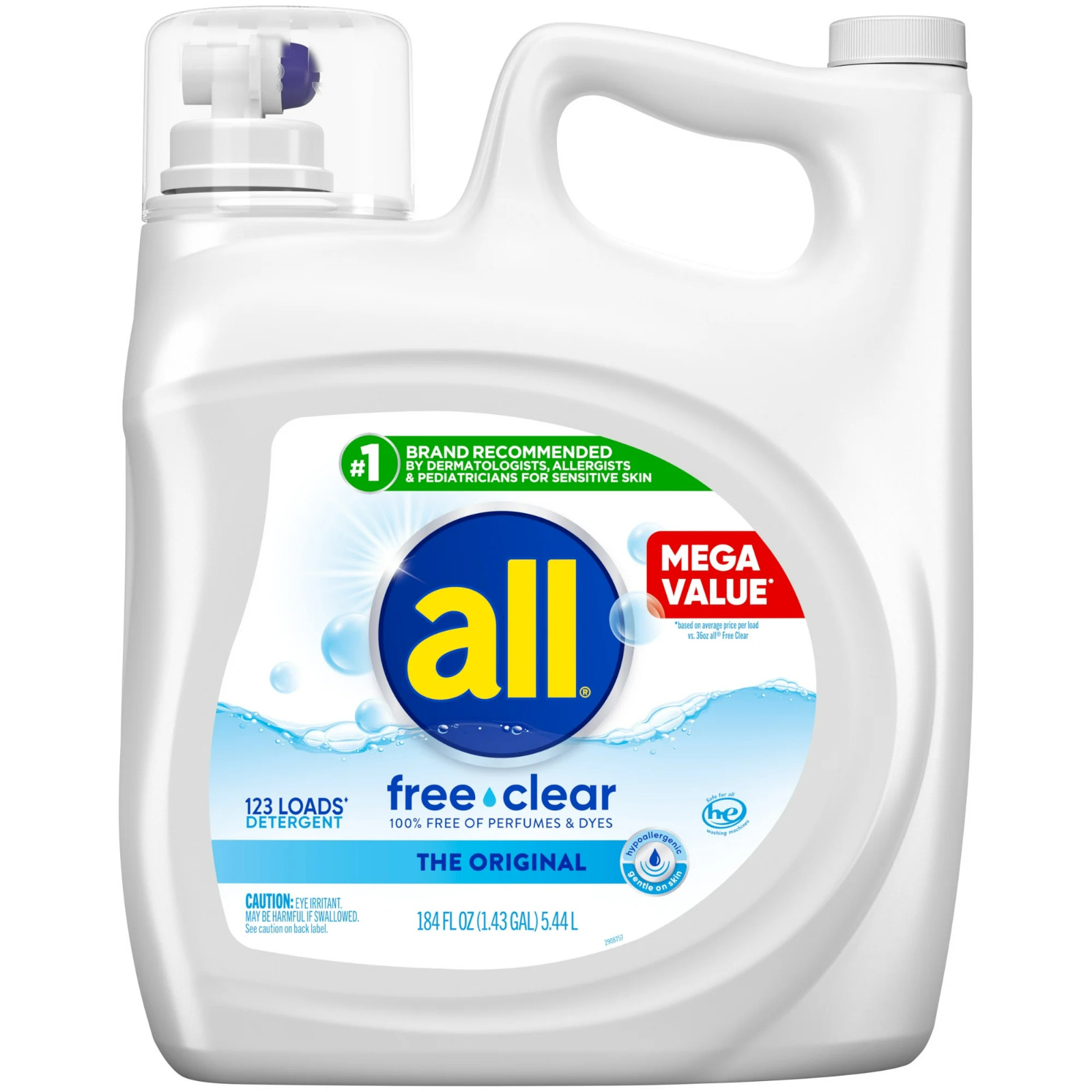 allFree & Clear 184.5 Oz 123 Loads / Sensitive Skin