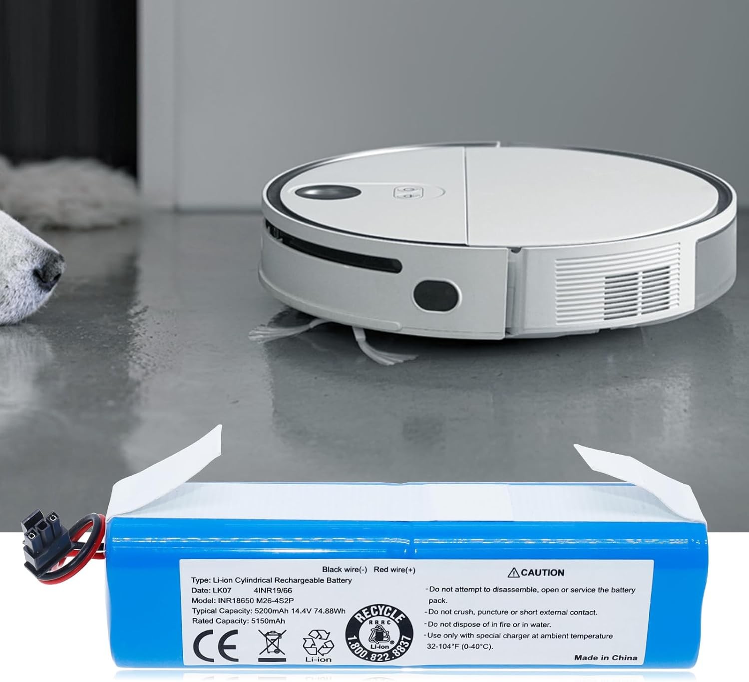 5200mAh Replacement battery for Eufy RoboVac X8 Series Compatible with Eufy