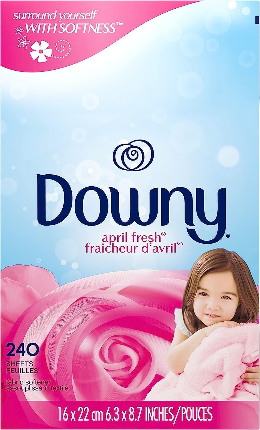 Downy Fabric Softener Dryer Sheets, April Fresh, 240 Count. Static Cling Fighter