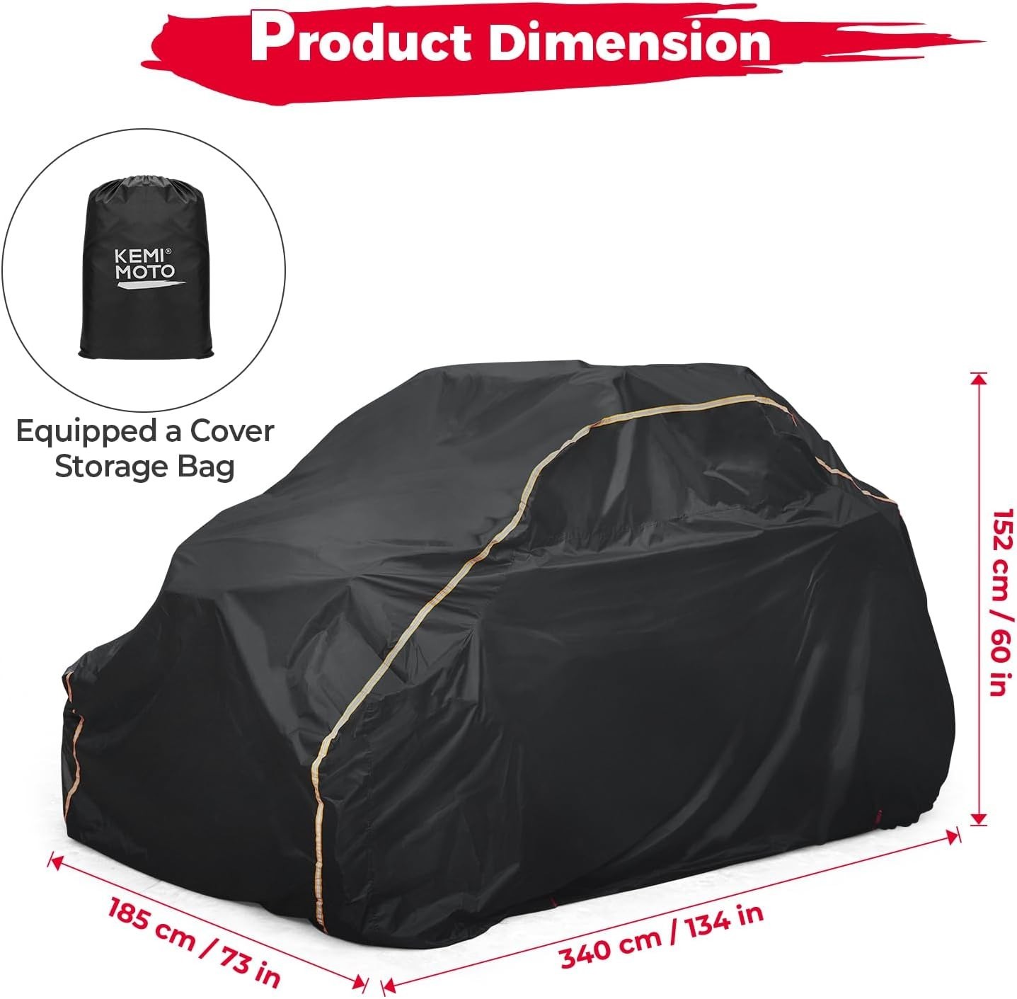 X3 Waterproof UTV Cover for Can-Am Maverick 2017-2025, 2 Seater, 134″x73