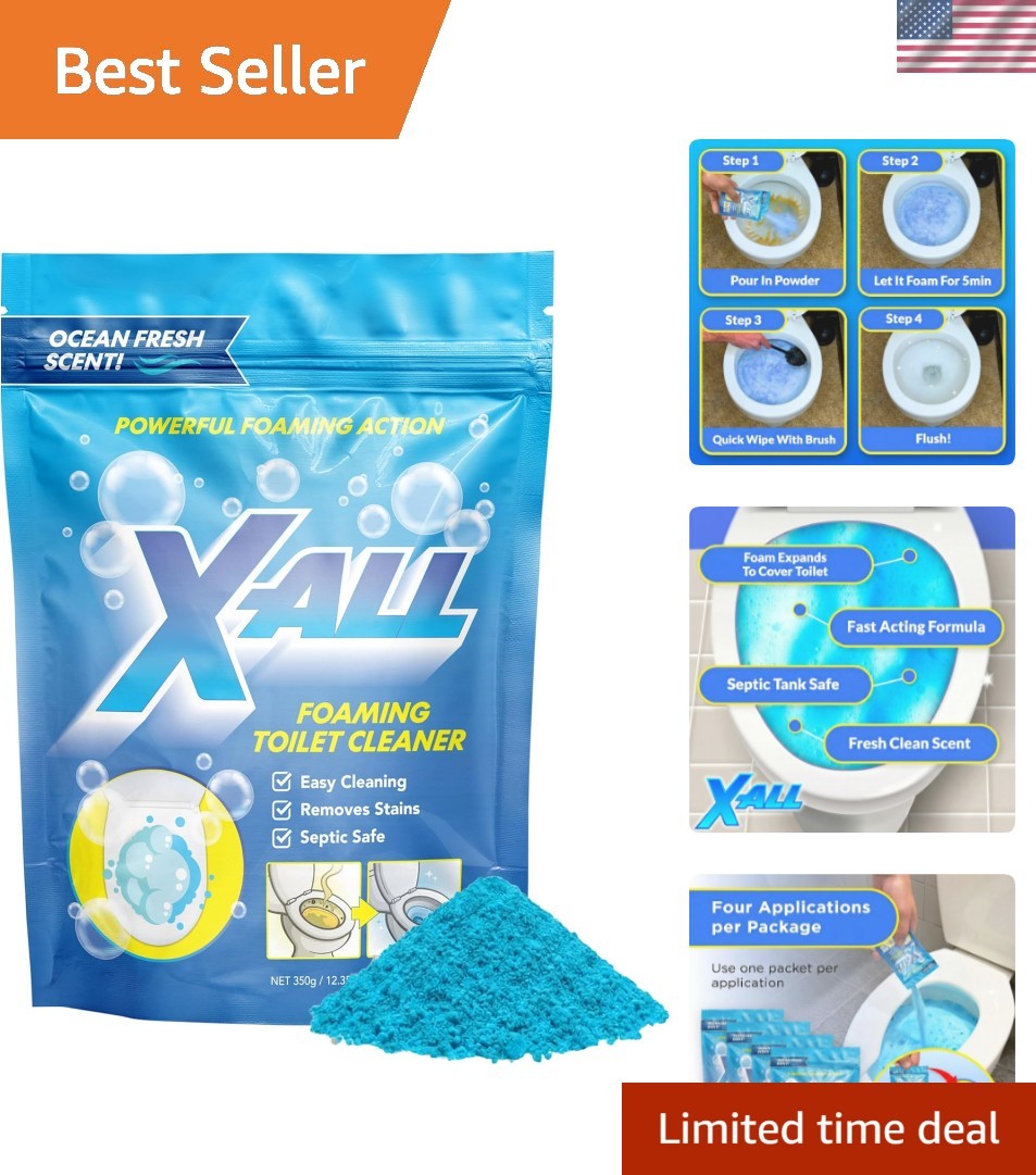 Foaming Toilet Cleaner, Self-Activating Powder for Deep Cleaning, Fights Stai…