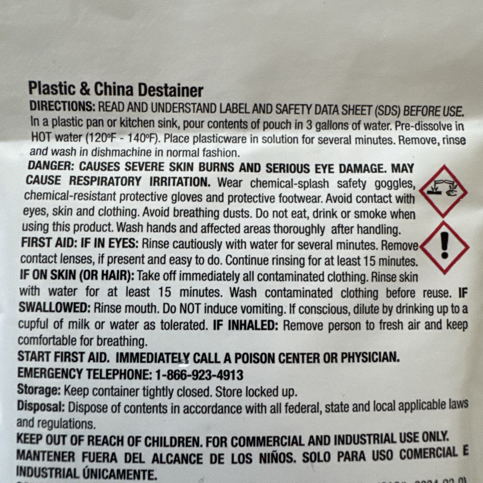 3x Array Powered Plastic China Destainer | 2oz Packs – Cleaning Product