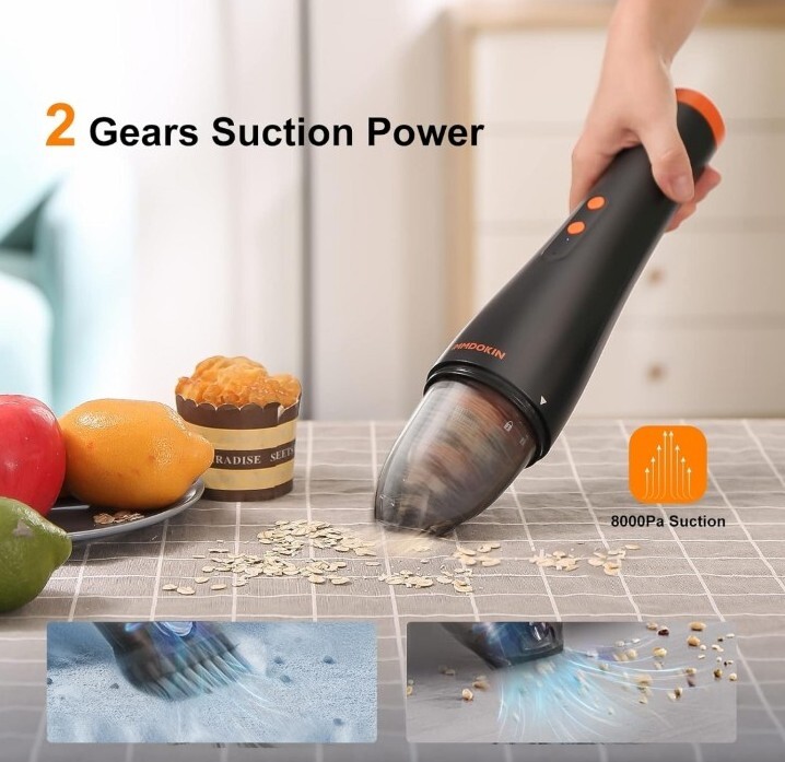 Cordless Handheld Vacuum, Mini Vacuum Dusbuster Portable 8000Pa Hand Vacuum…