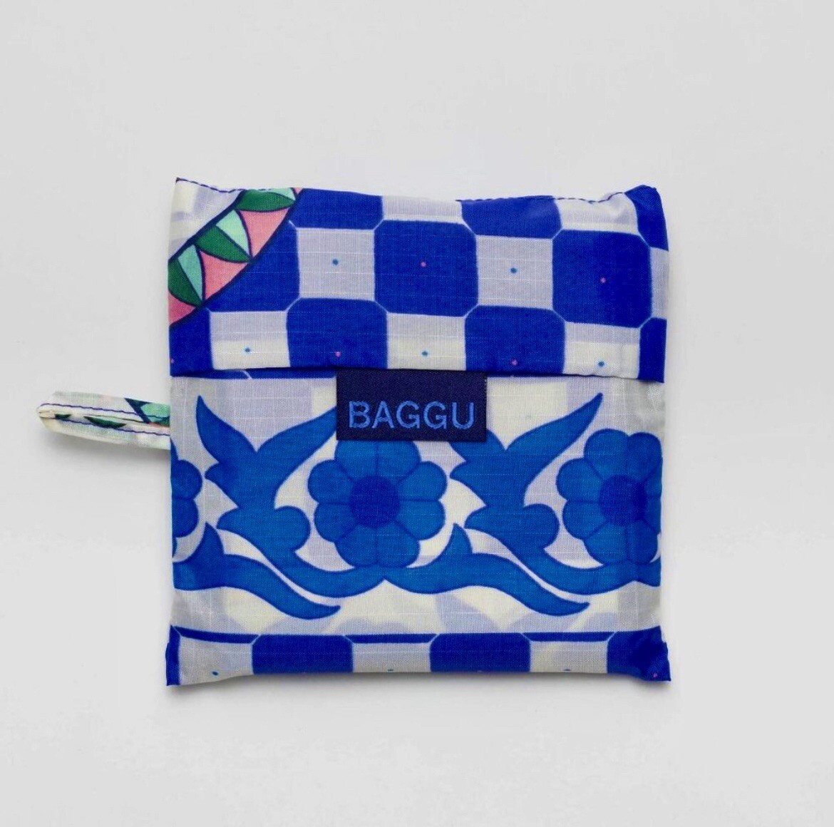 NEW! Baggu STANDARD BAG in “Cherry Tile” — Washable Recyc. Nylon SOLD OUT + RARE