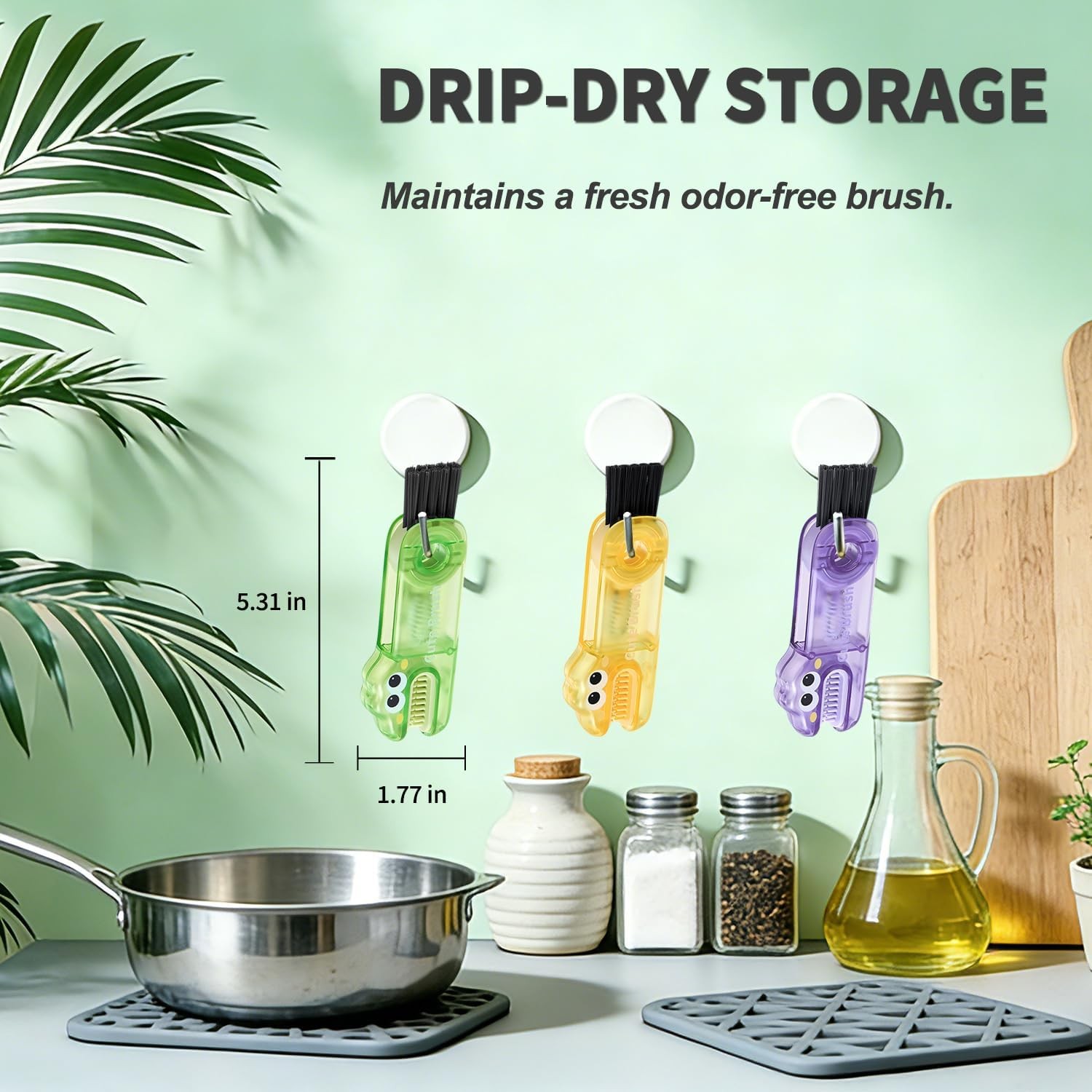 3 in 1 Cup Lid Gap Cleaning Brush Set 3 Pcs Multifunctional Bottle Cleaning Brus