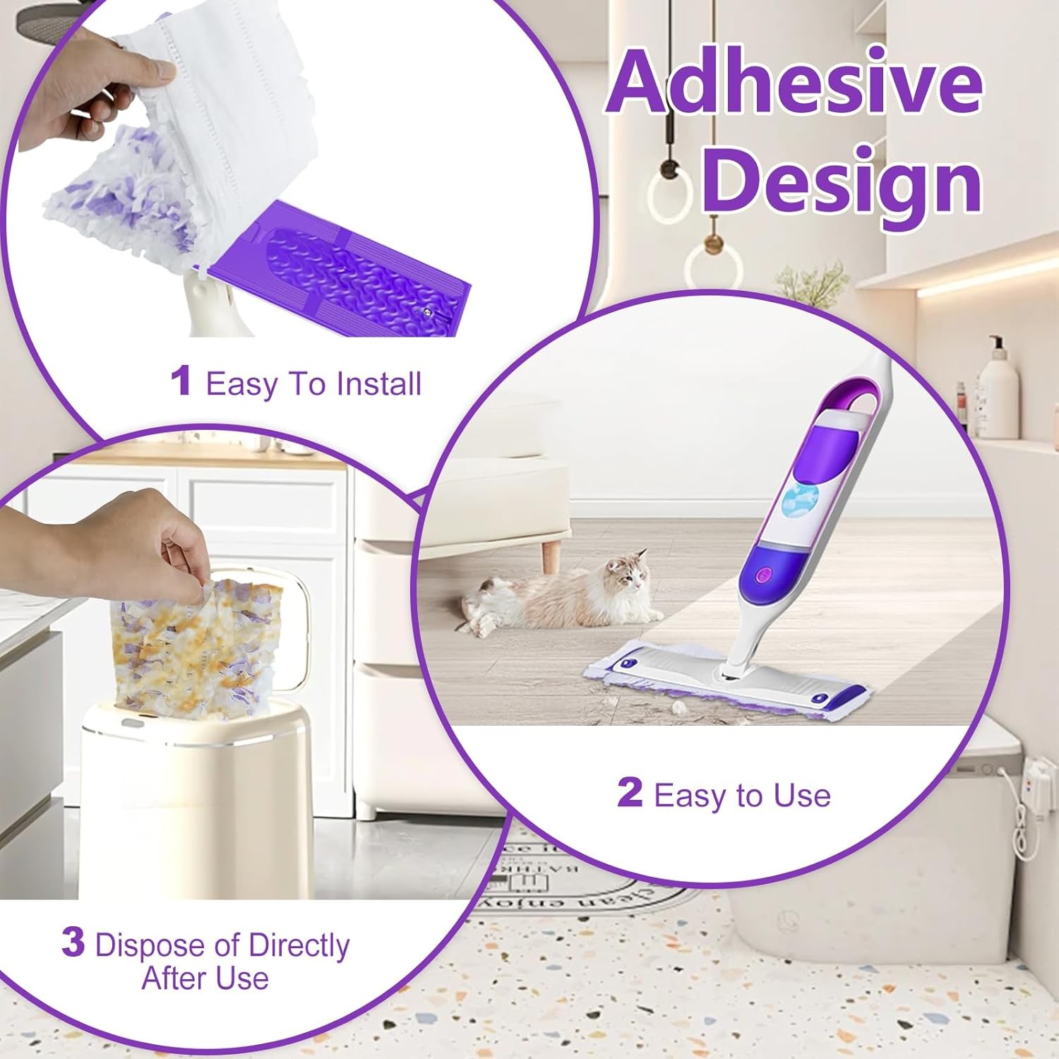 Disposable Mopping Pads Refills for Swiffer Powermop Power Mop Multi-Surface