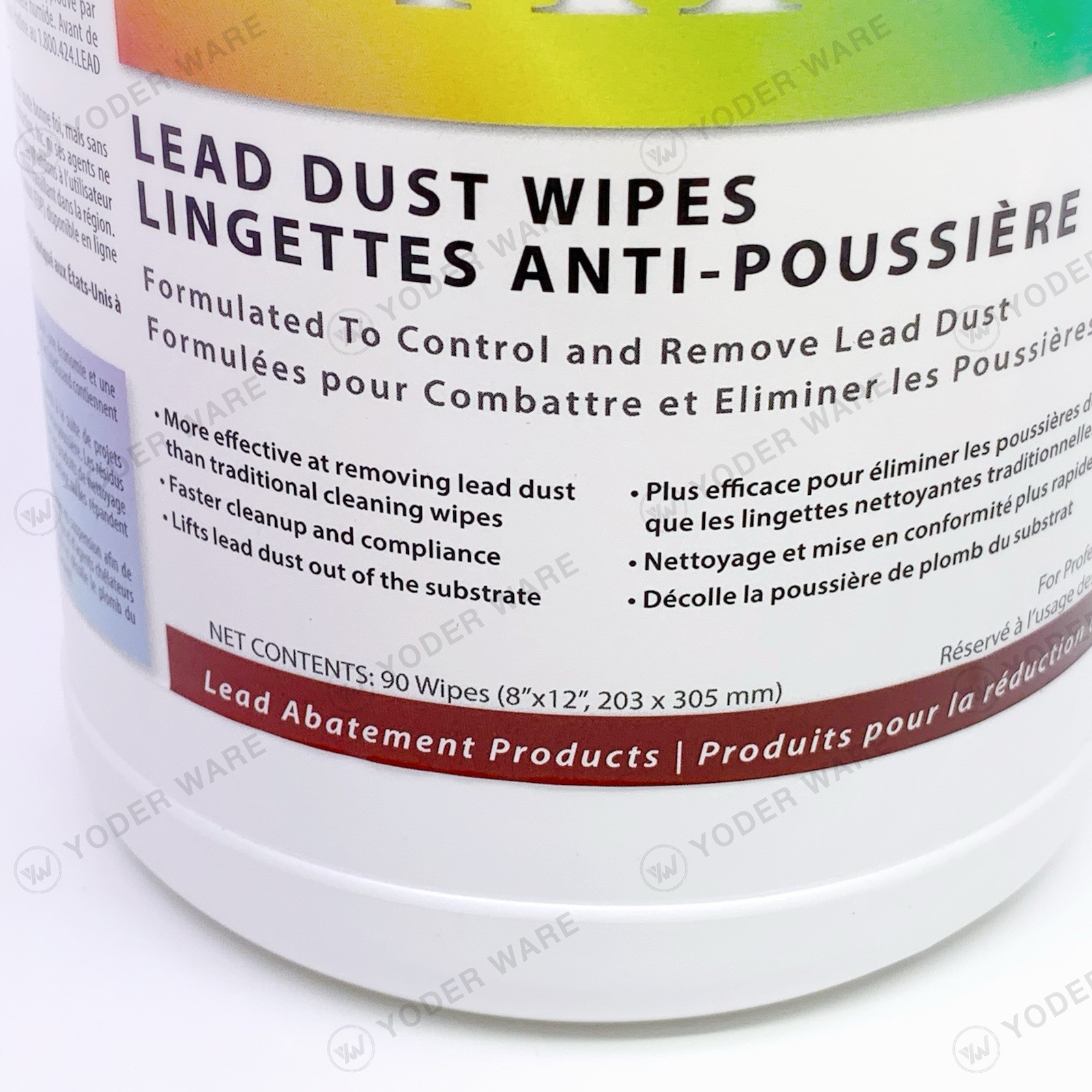 Fiberlock Lead Safe Dust Wipes 90 Count 5498-90C Controls & Removes Lead Dust