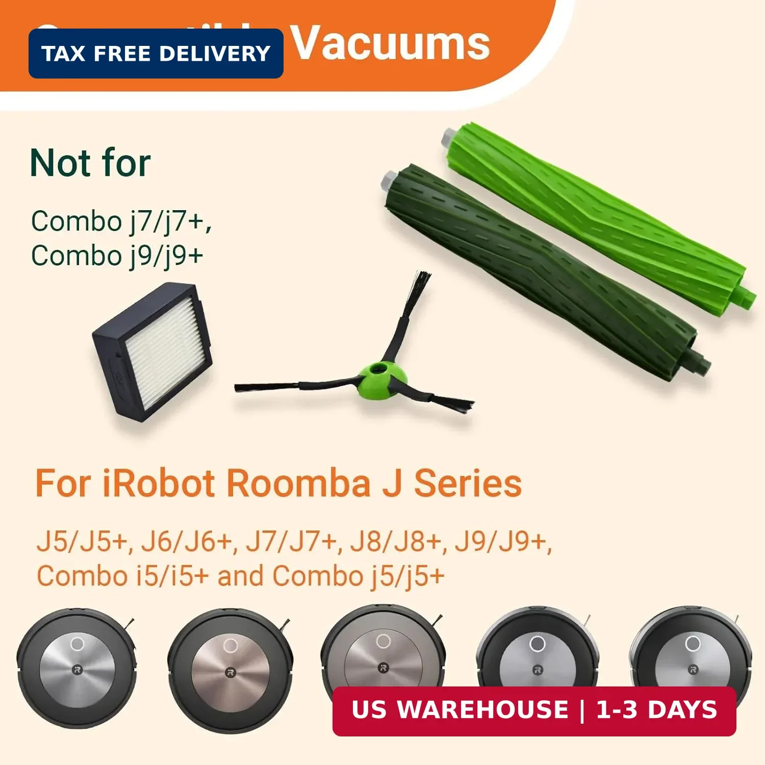 Replacement Parts Compatible with iRobot Roomba J7 J7+ J5 J5+ J6 J6+ J8 J8+ J9 J