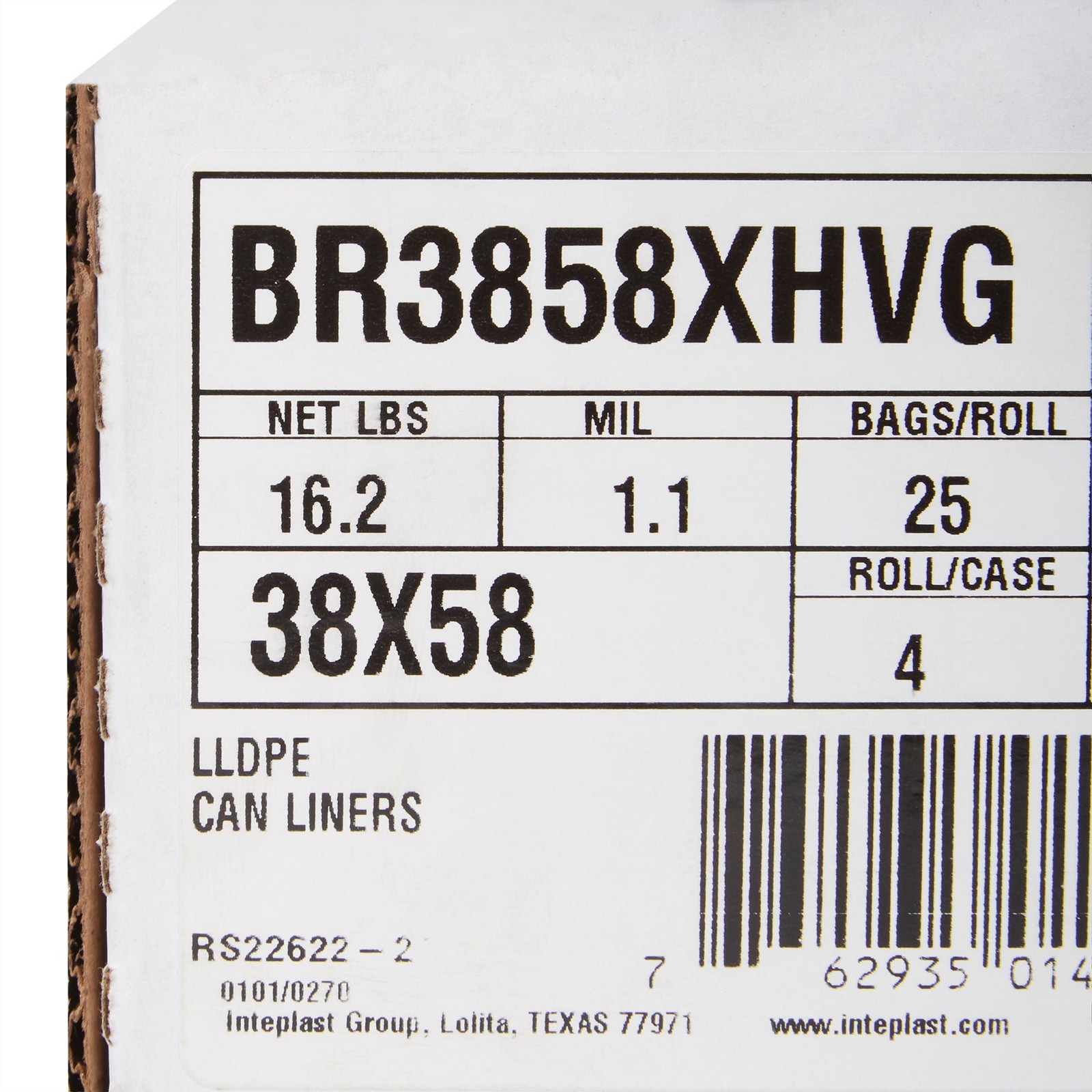 McKesson Trash Bag Extra Heavy Plus Duty 38 x 58″ 45 gal. 1.1 mil Case of 100