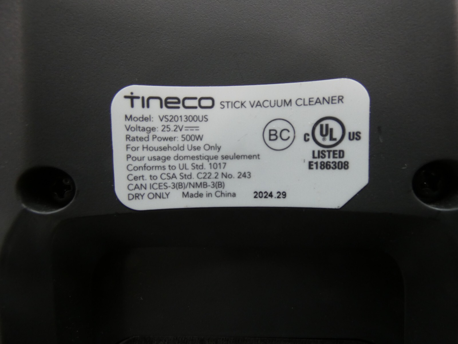 Tineco VS201300US PURECYCLONE Stick Vacuum Cleaner A50S Pet Series