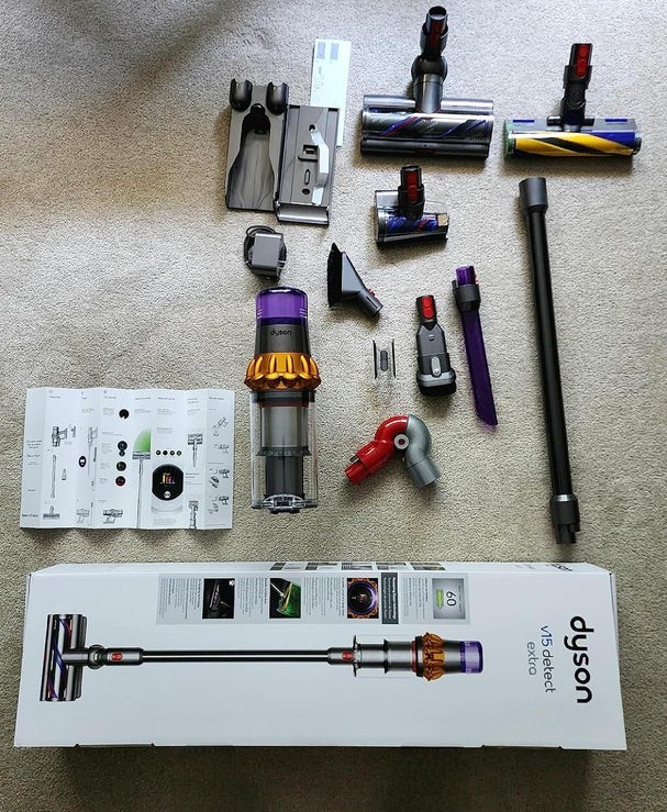 Dyson V15 Detect Total Clean Extra Cordless Vacuum – Yellow/Nickel